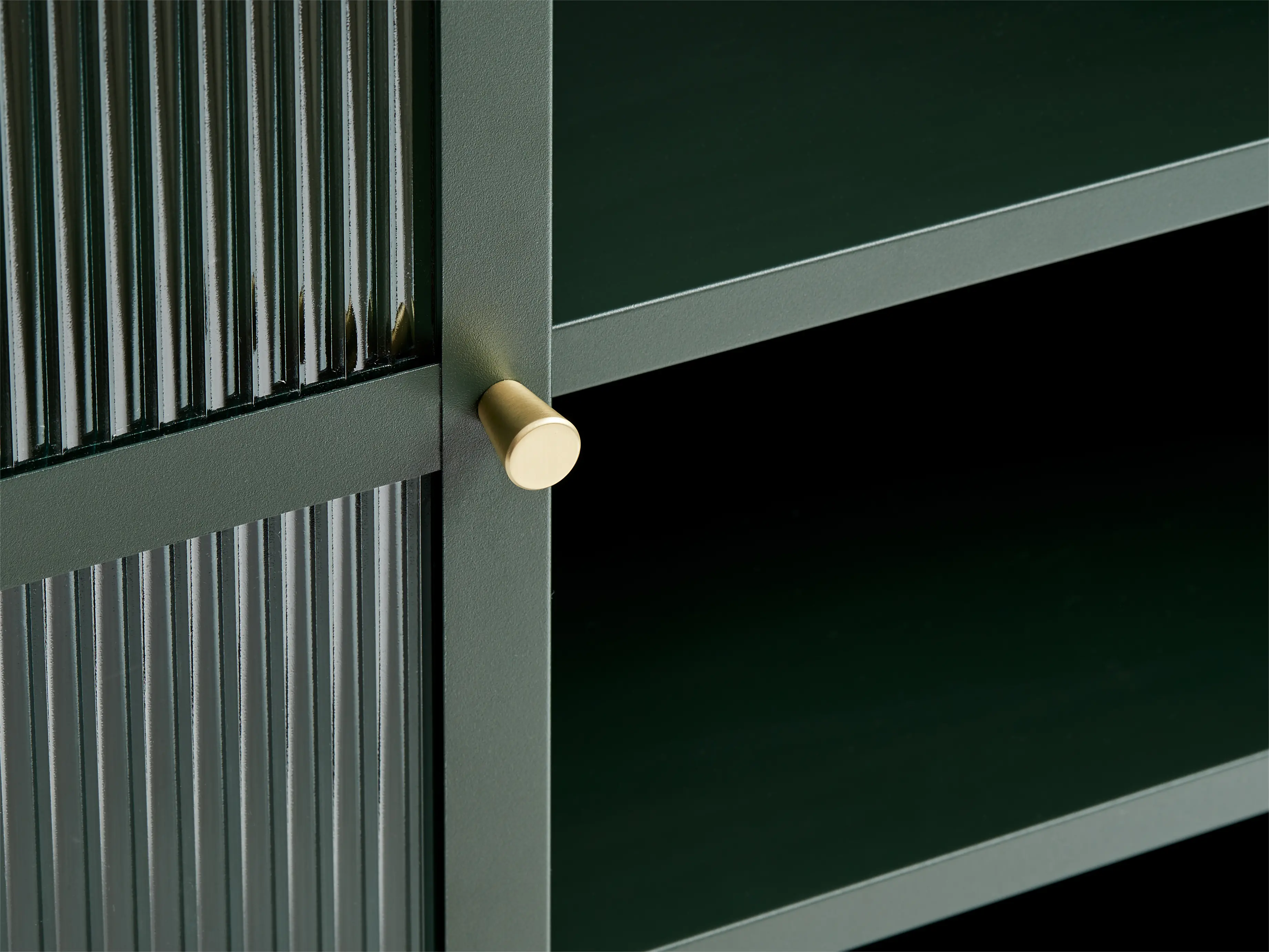 Bronco Green Metal & Glass 55  Tall Display Cabinet-6