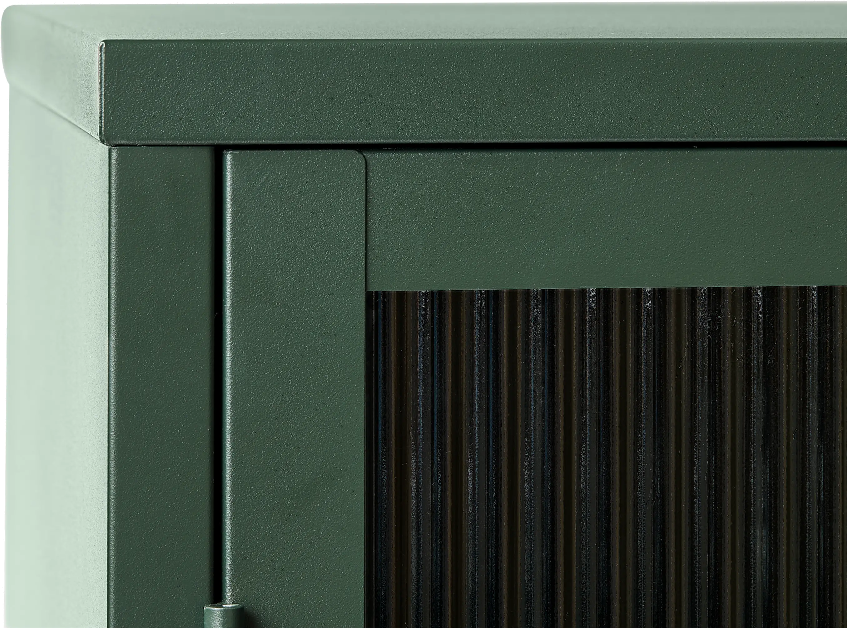 Bronco Green Metal & Glass 55  Tall Display Cabinet-7