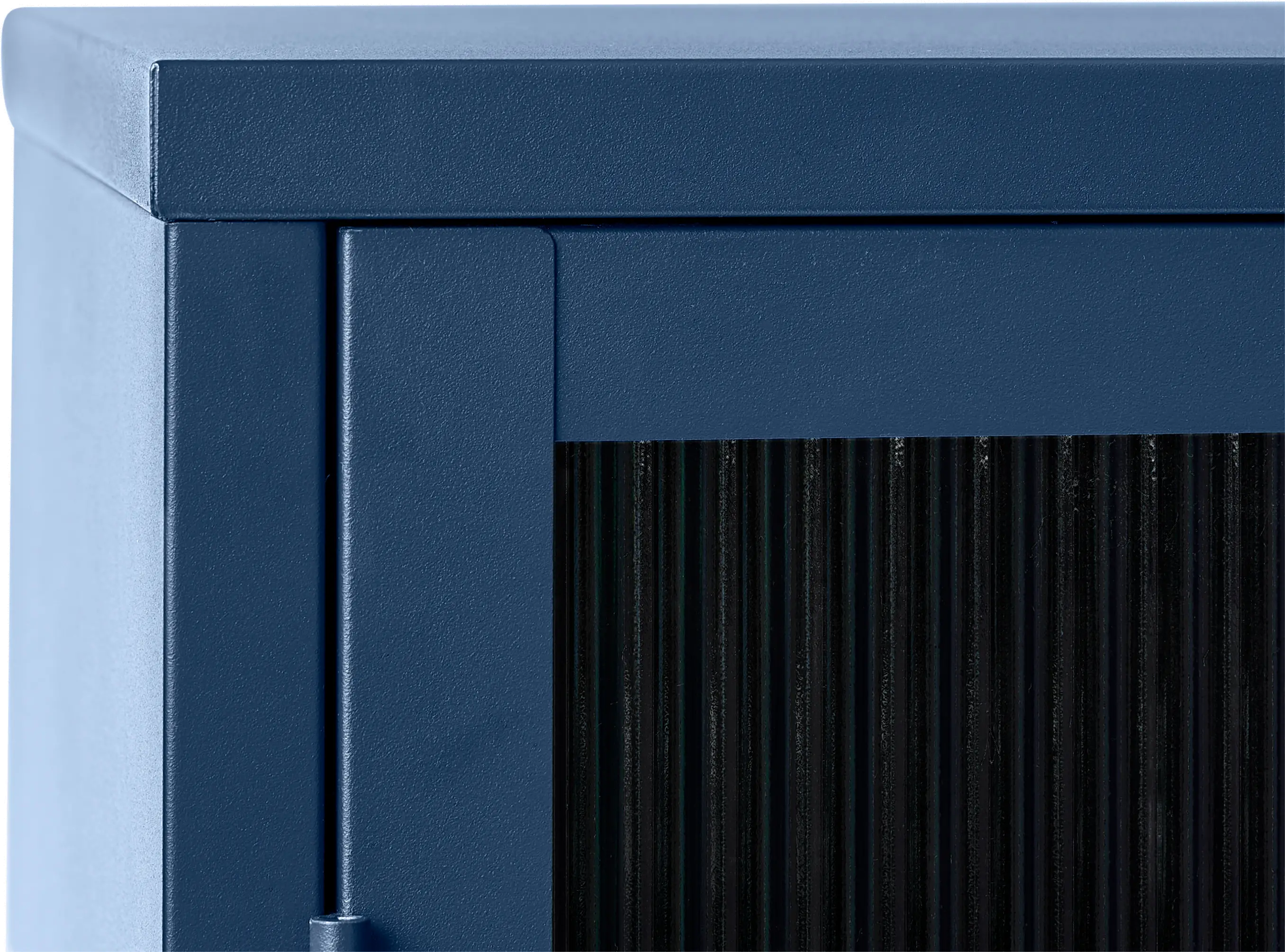 Bronco Blue Metal & Glass 55  Tall Display Cabinet-7