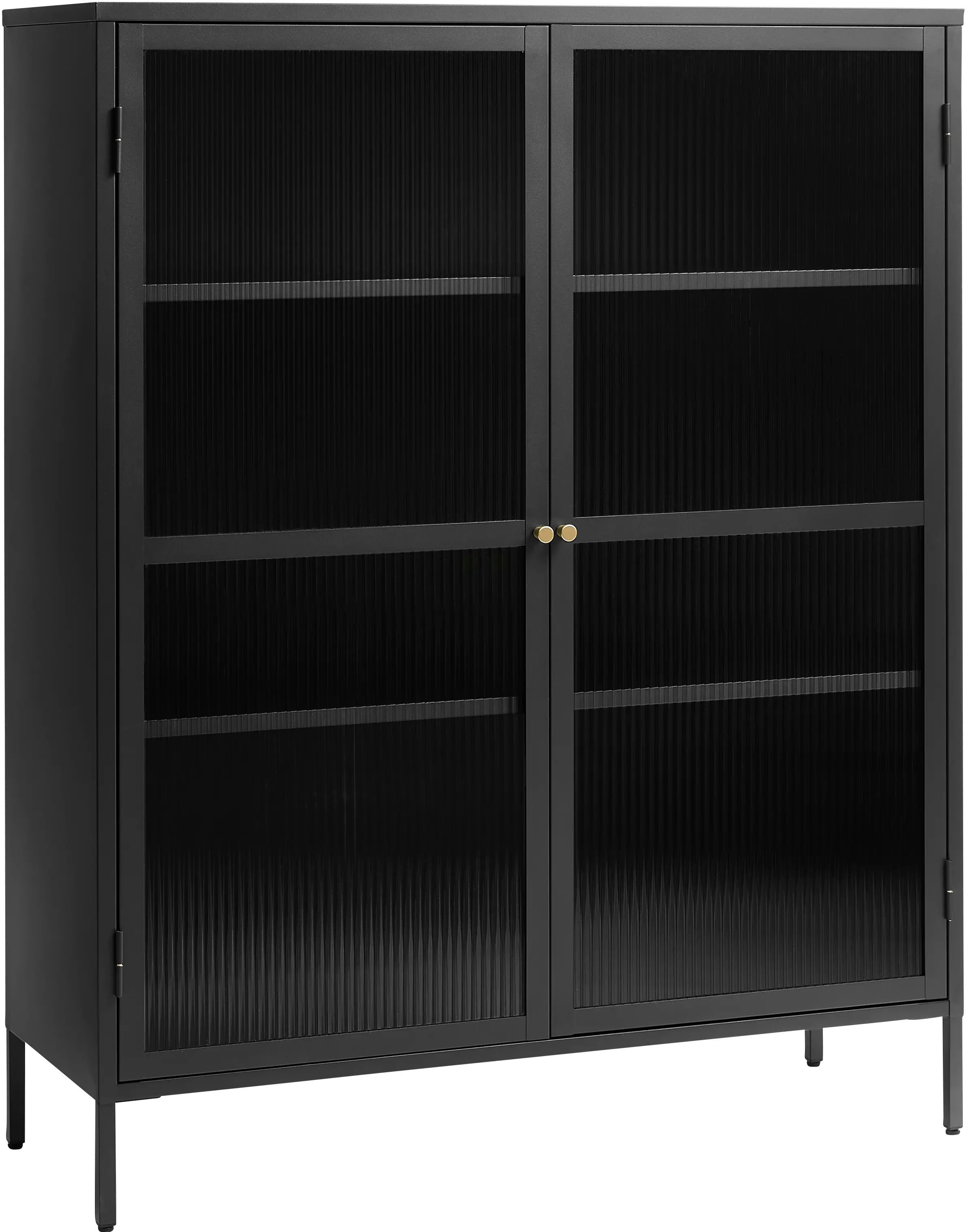 Bronco Black Metal & Glass 55  Tall Display Cabinet-3