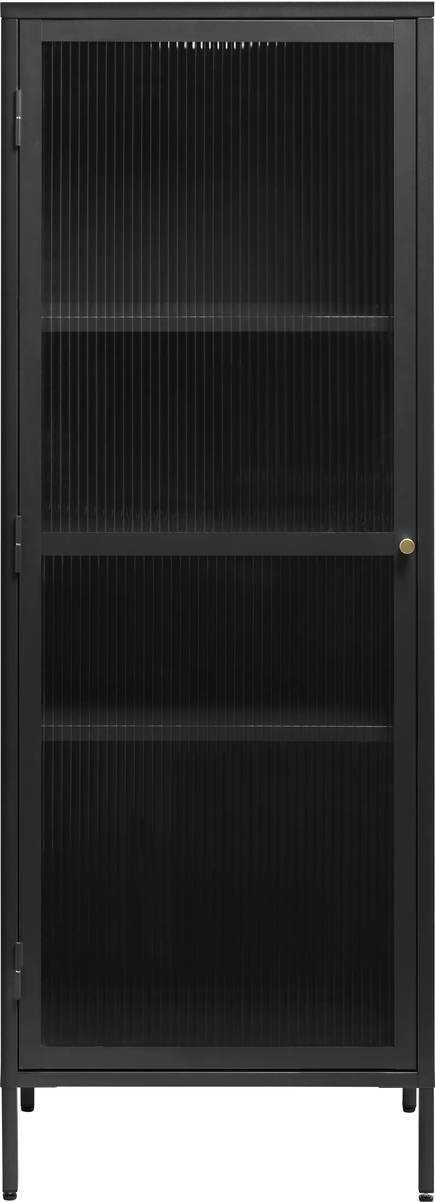 Bronco Black Metal & Glass 63  Tall Display Cabinet-2