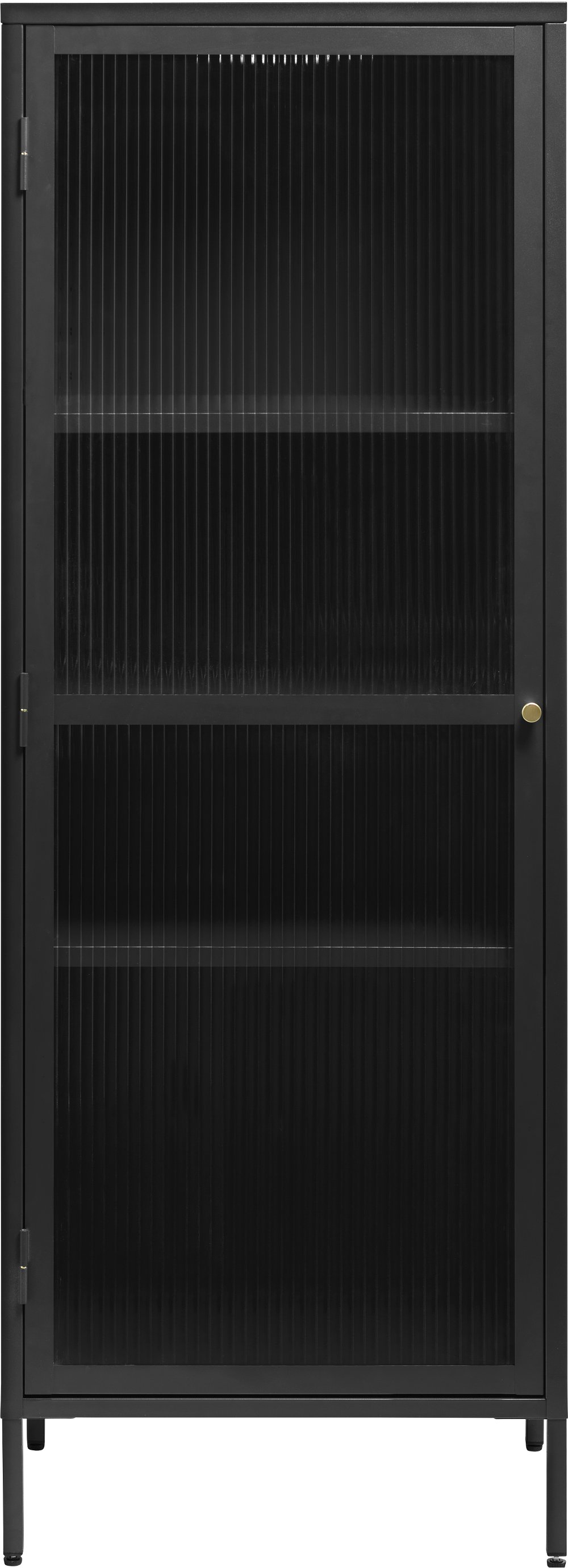Bronco Black Metal & Glass 63" Tall Display Cabinet