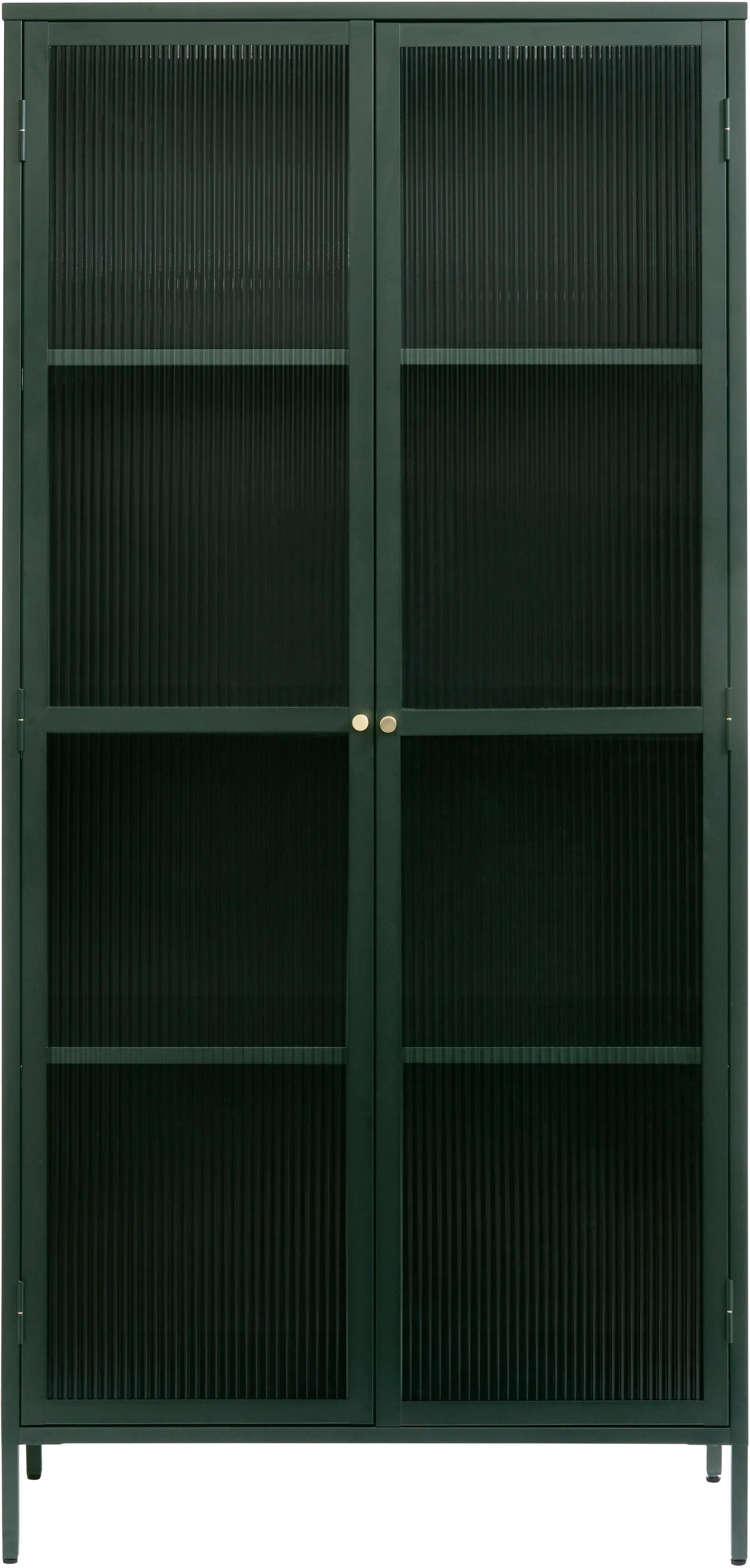 Bronco Green Metal & Glass 75  Tall Display Cabinet-1
