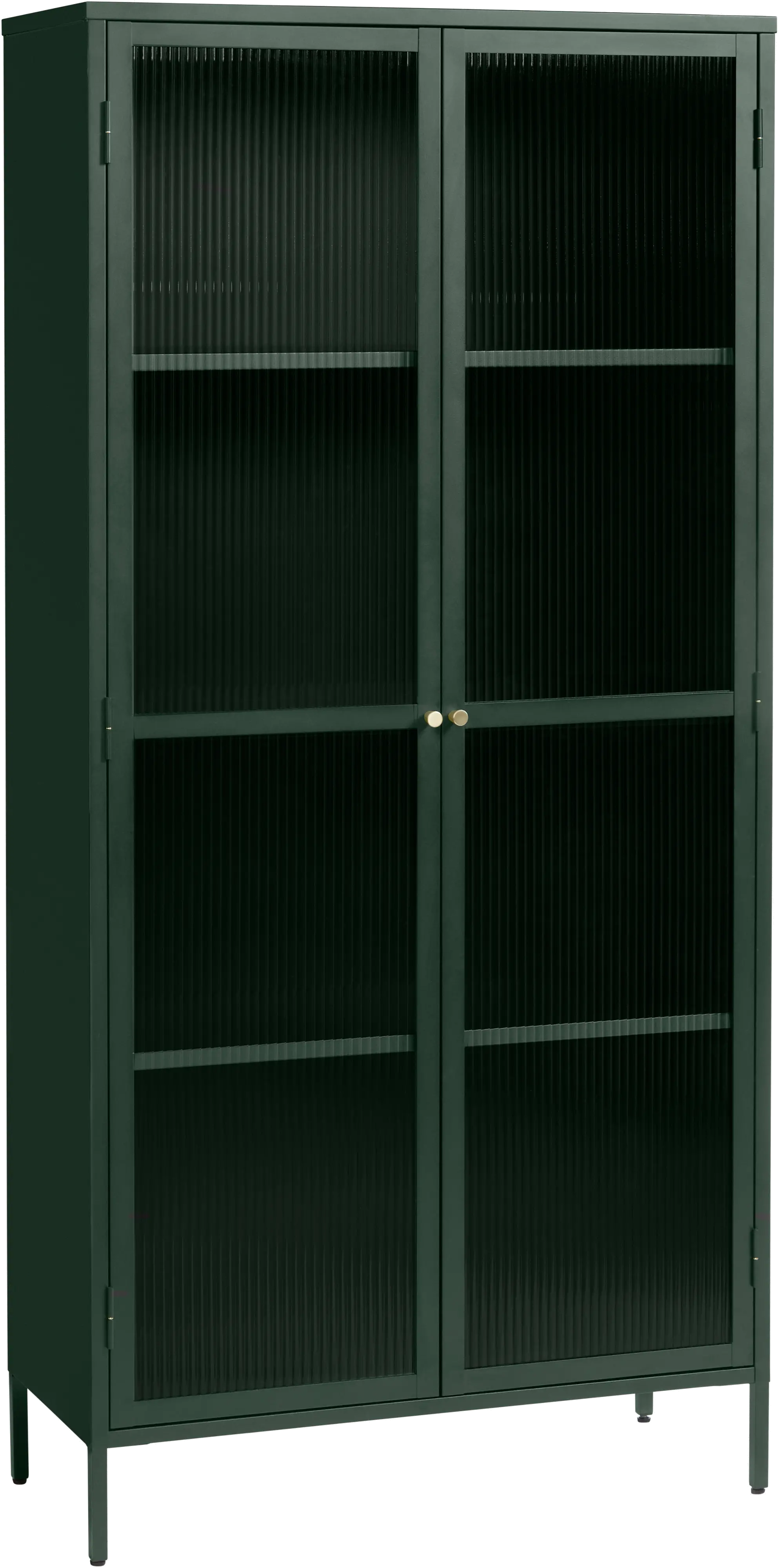 Bronco Green Metal & Glass 75  Tall Display Cabinet-3