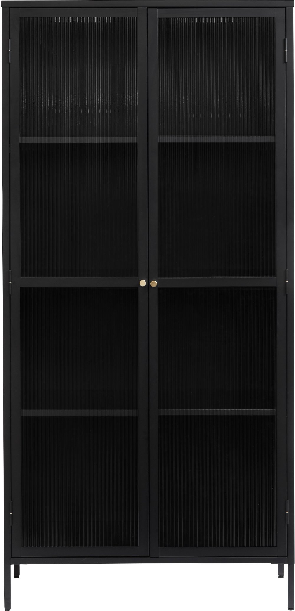 Bronco Black Metal & Glass 75" Tall Display Cabinet