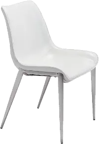 Magnus White Dining Chair, Set of 2