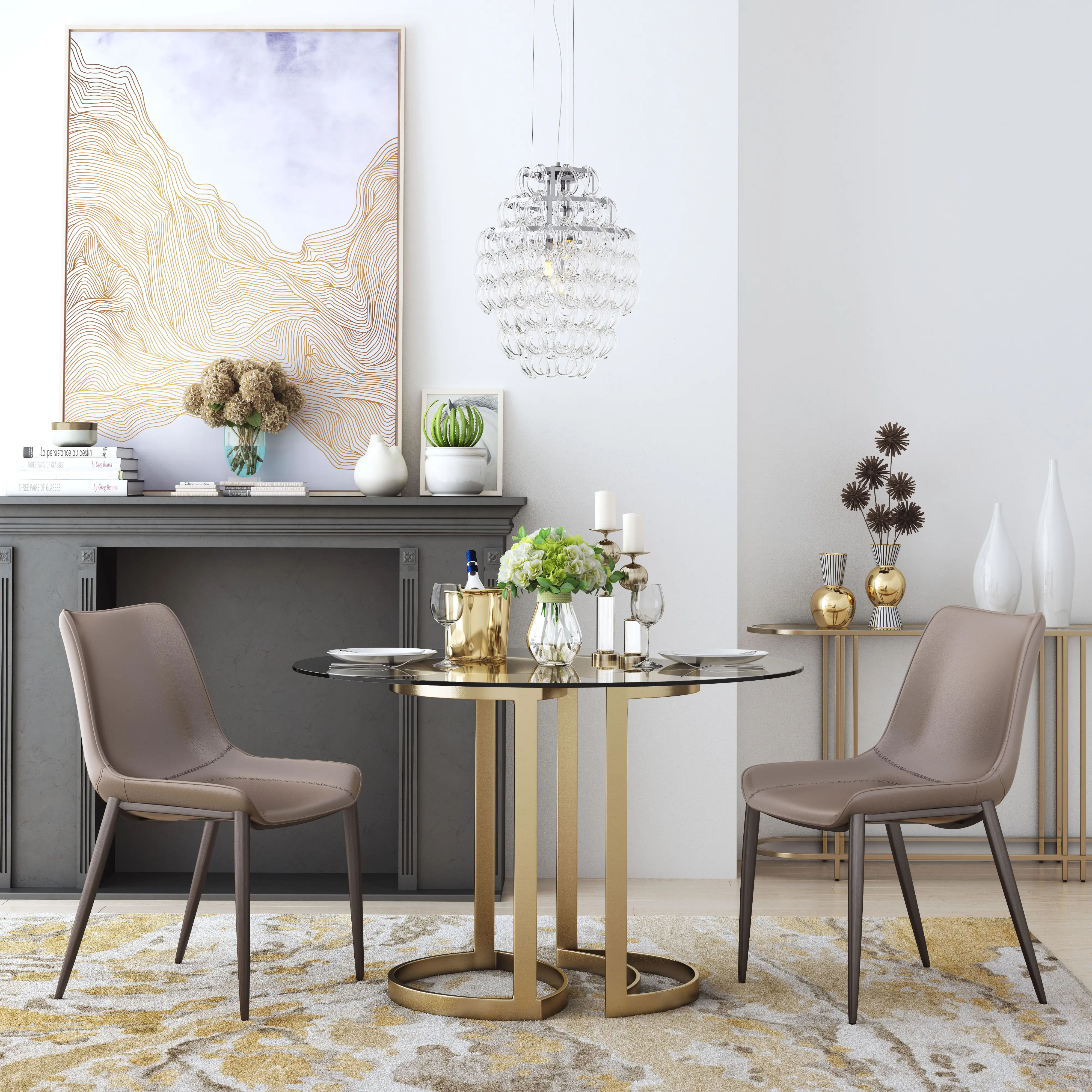 Magnus Gray and Walnut Dining Chair, Set of 2-2