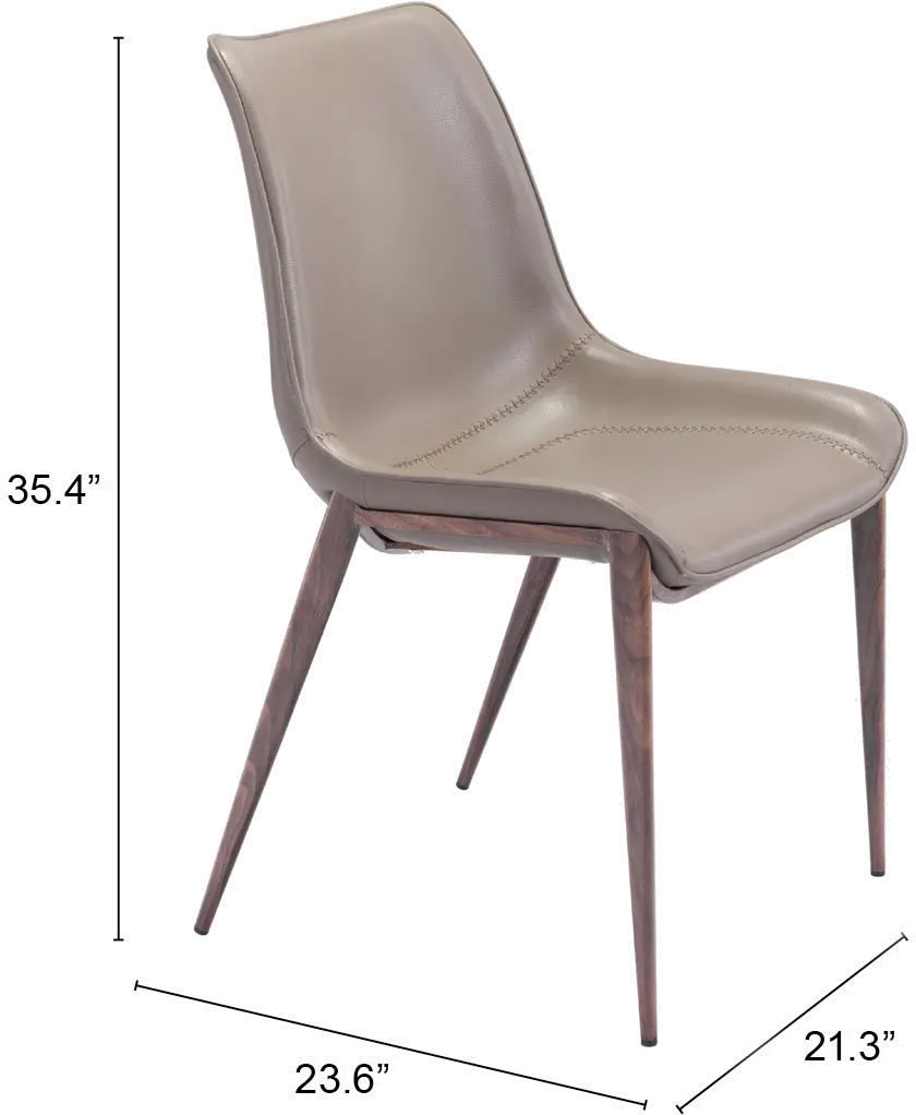 Magnus Gray and Walnut Dining Chair, Set of 2-6