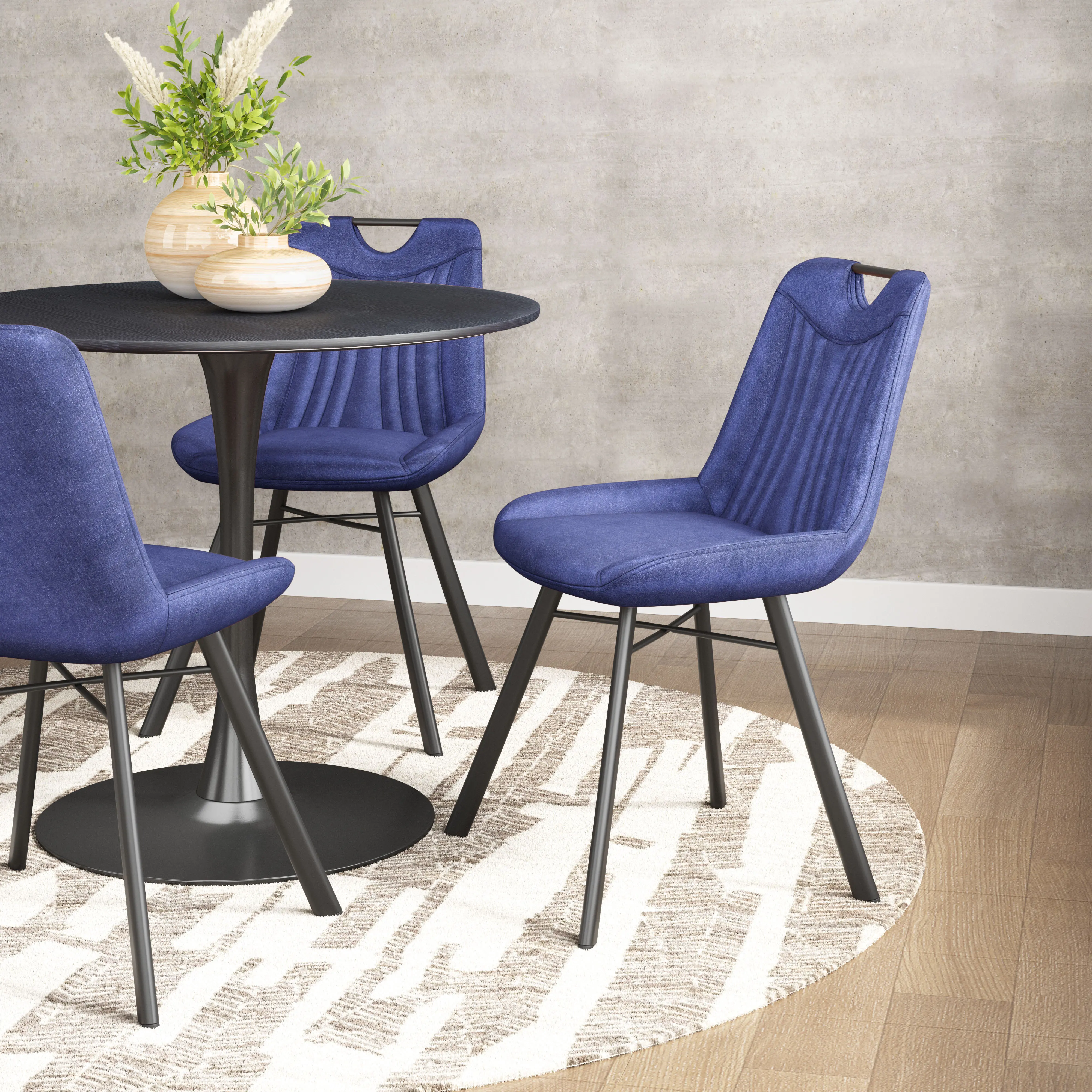 Tyler Blue Velvet Dining Chair, Set of 2-8