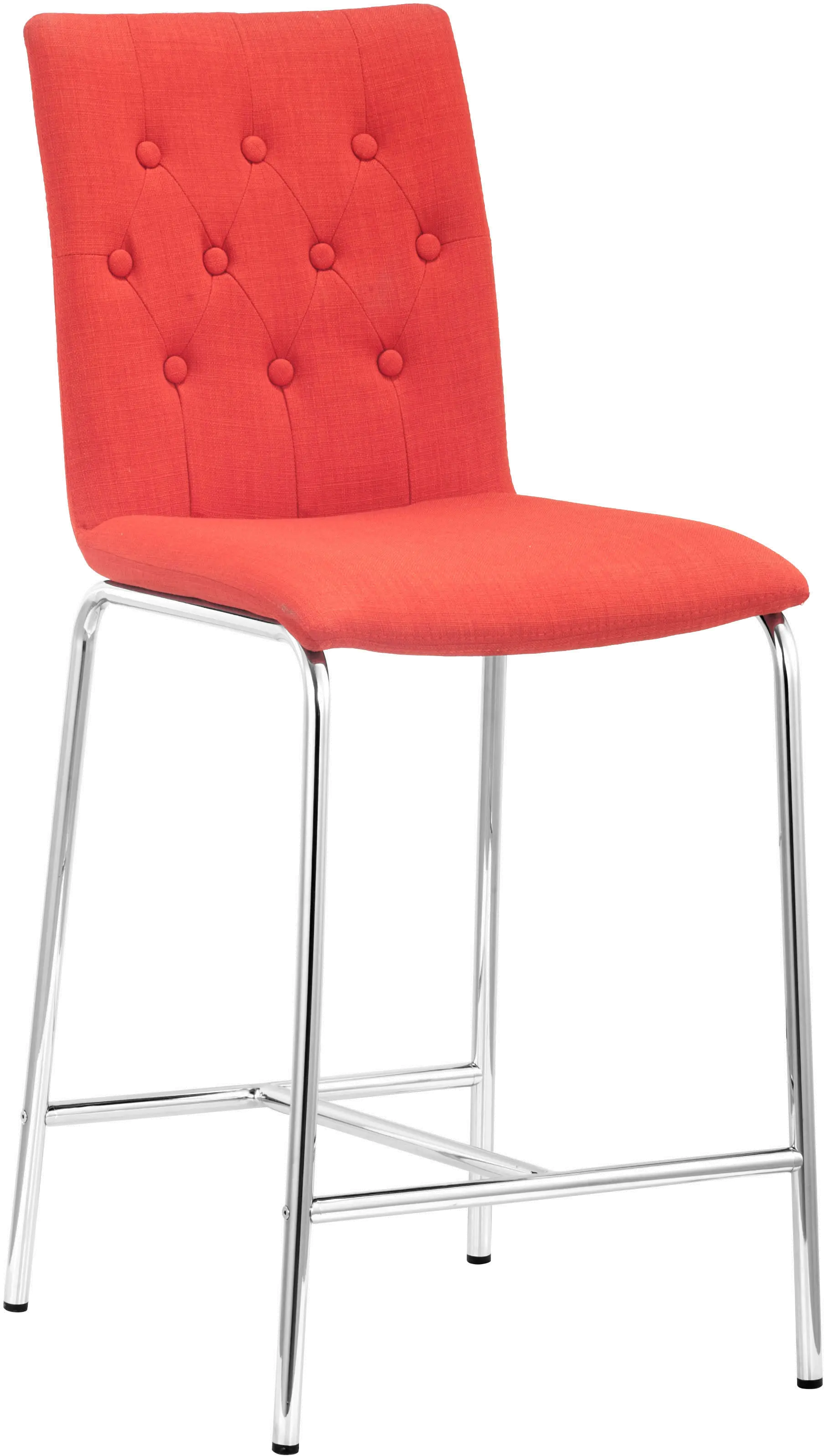 Uppsala Tangerine Counter Height Stool, Set of 2-1