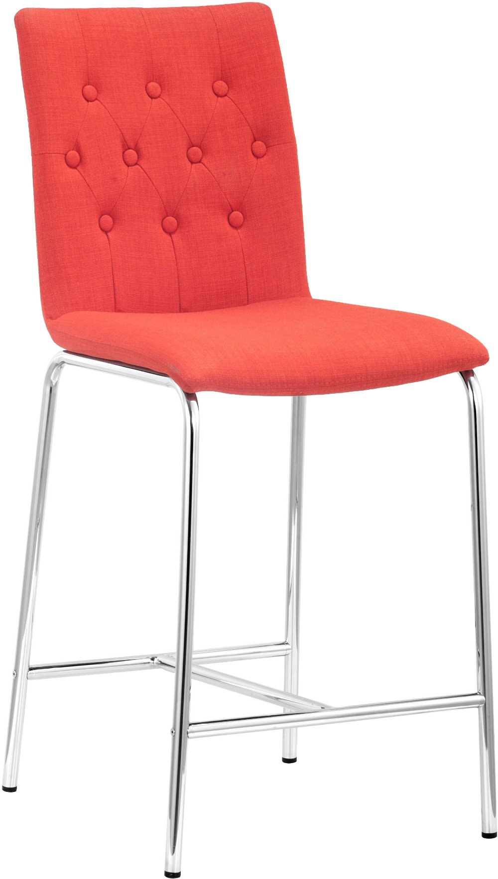 Uppsala Tangerine Counter Height Stool Set of 2