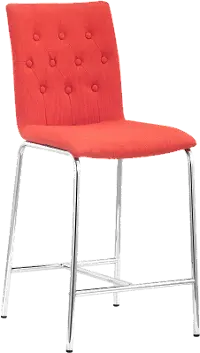 Uppsala Tangerine Counter Height Stool, Set of 2