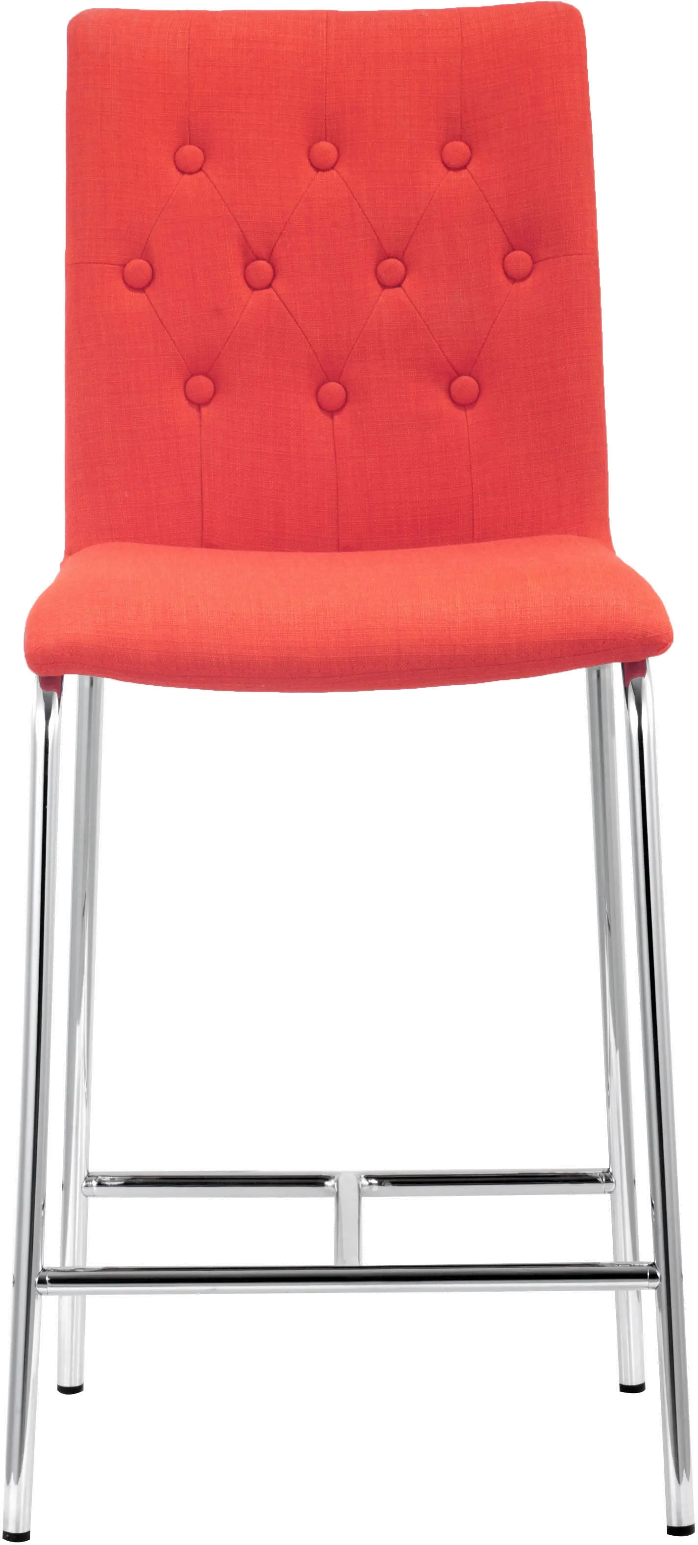 Uppsala Tangerine Counter Height Stool, Set of 2-3