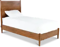 Robin Mid-Century Modern Brown Twin Platform Bed