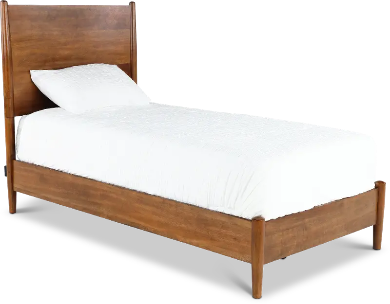Robin Mid-Century Modern Brown Twin Platform Bed