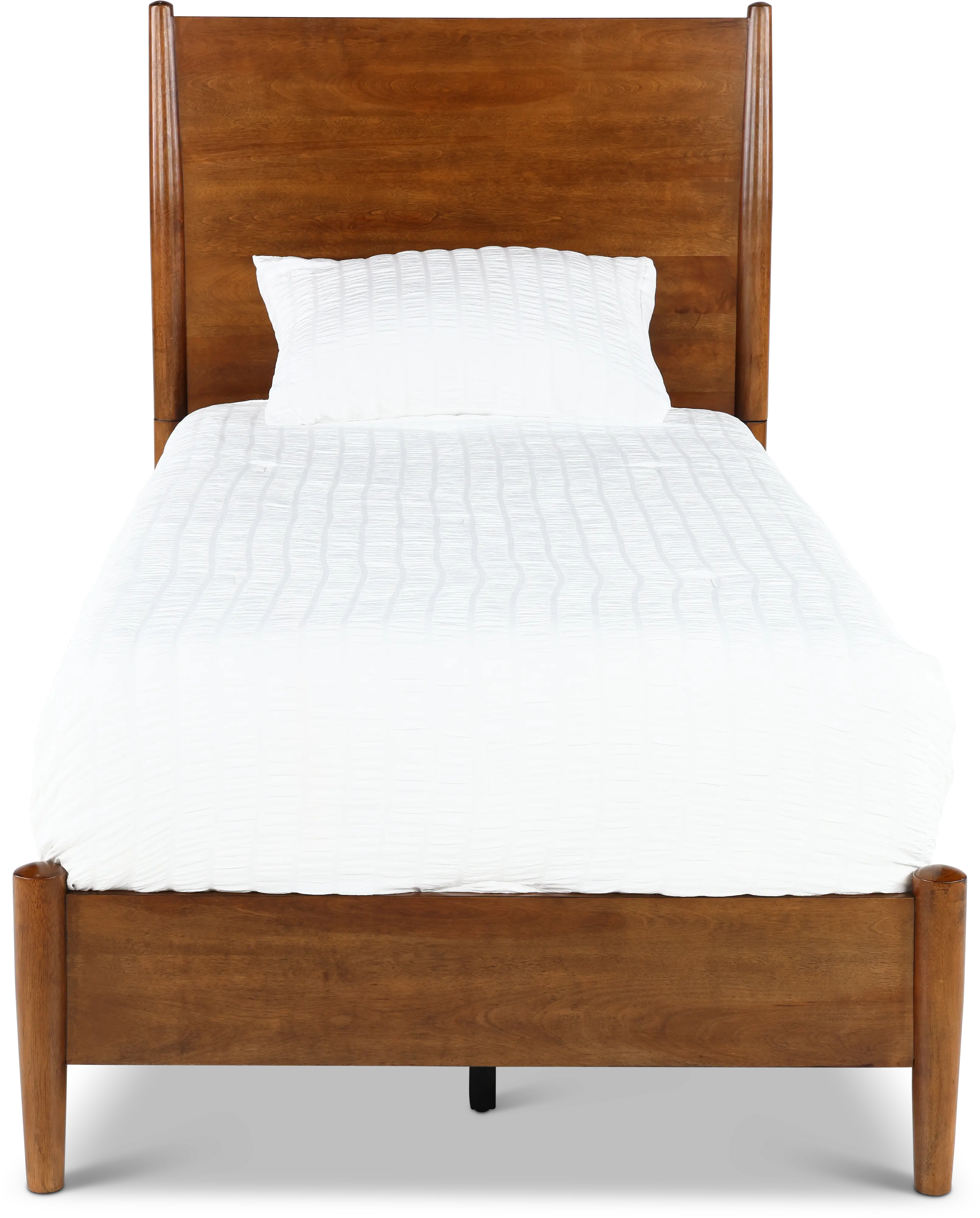 Robin Mid-Century Modern Brown Twin Platform Bed-3