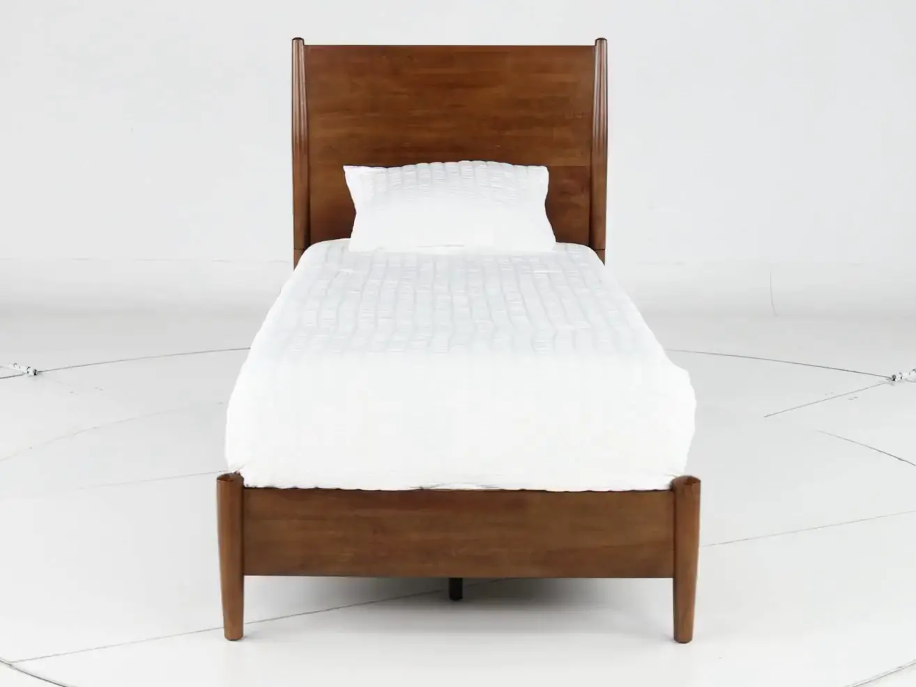 Robin Mid-Century Modern Brown Twin Platform Bed-5