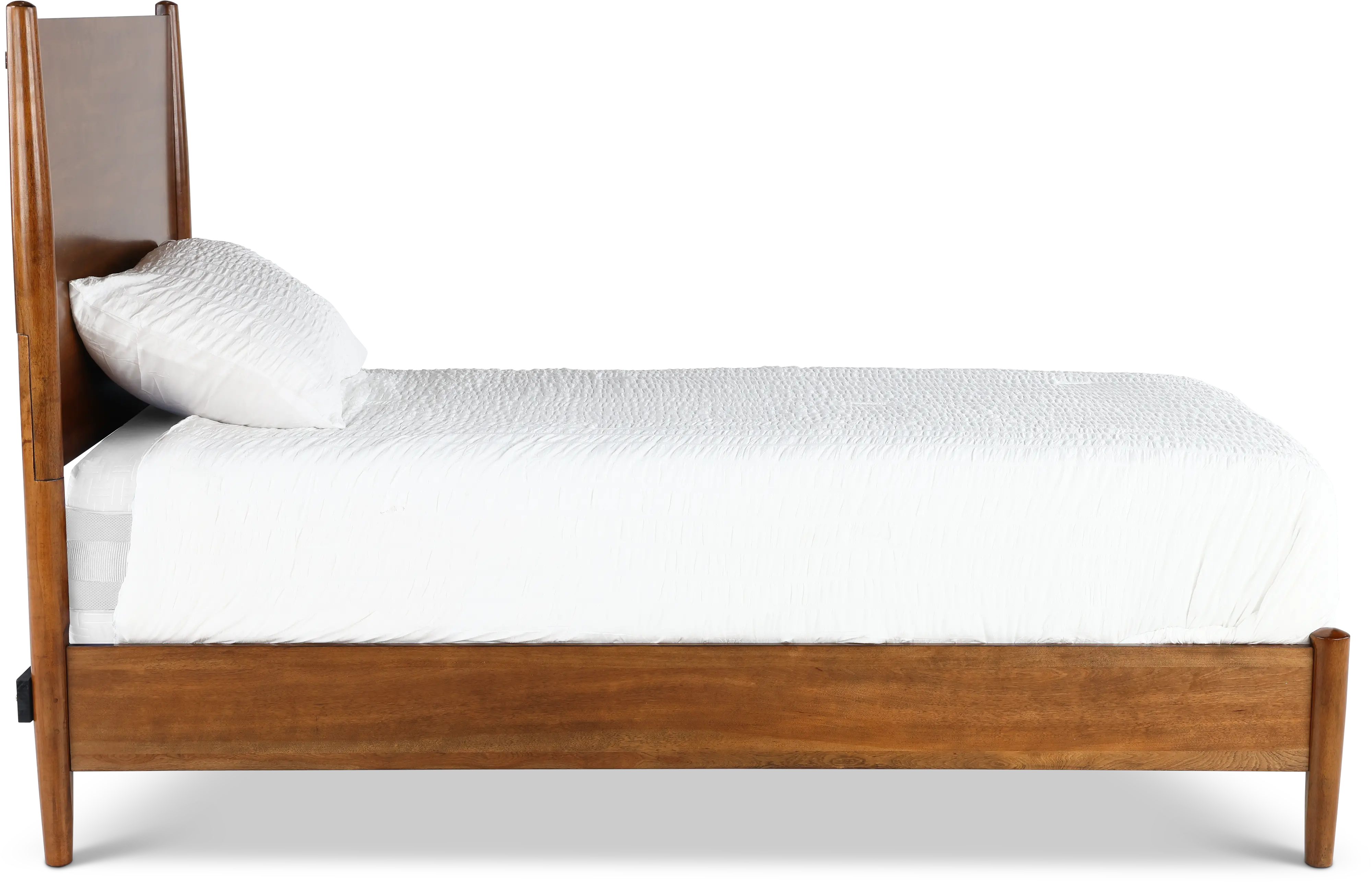 Robin Mid-Century Modern Brown Twin Platform Bed-6