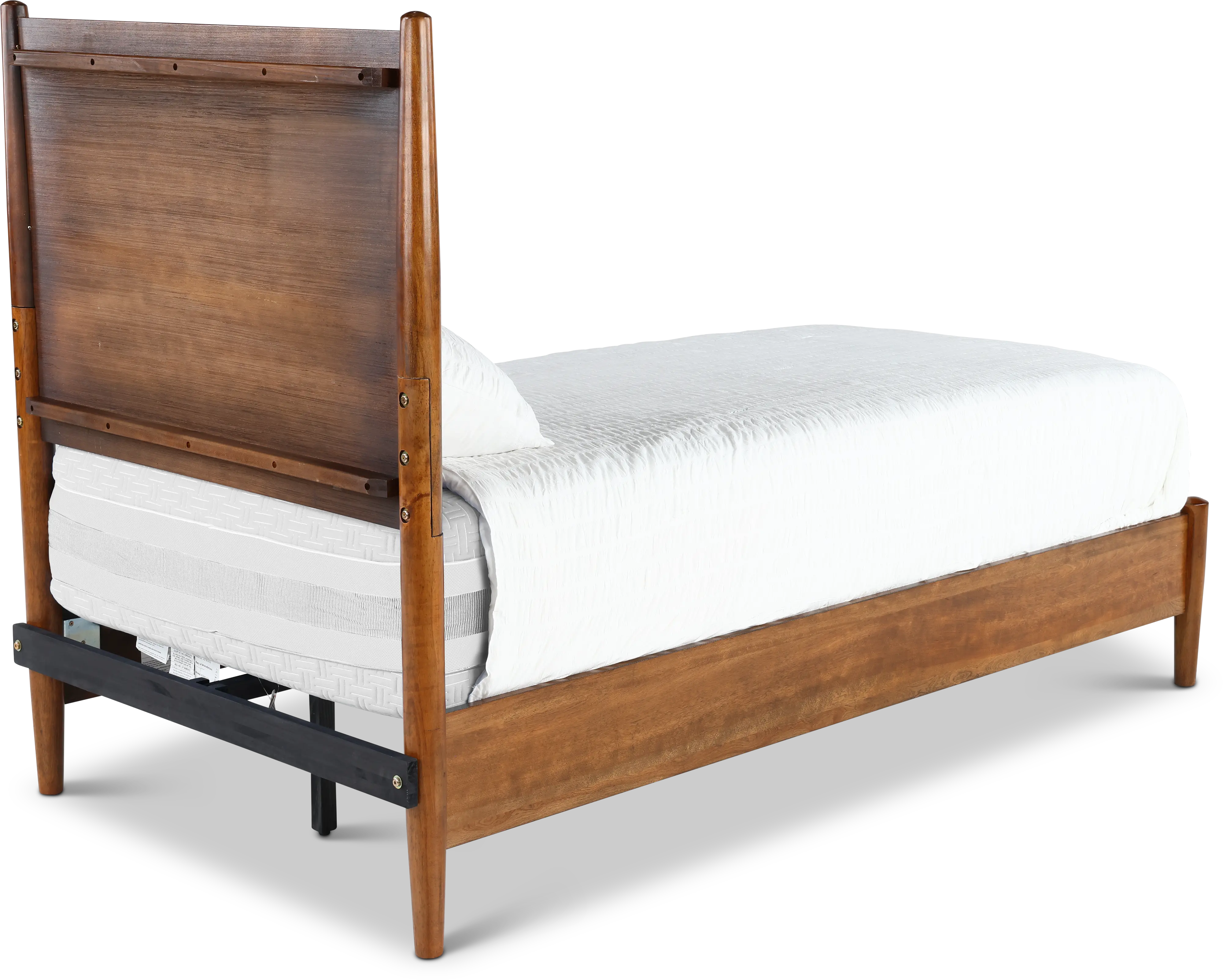 Robin Mid-Century Modern Brown Twin Platform Bed-7