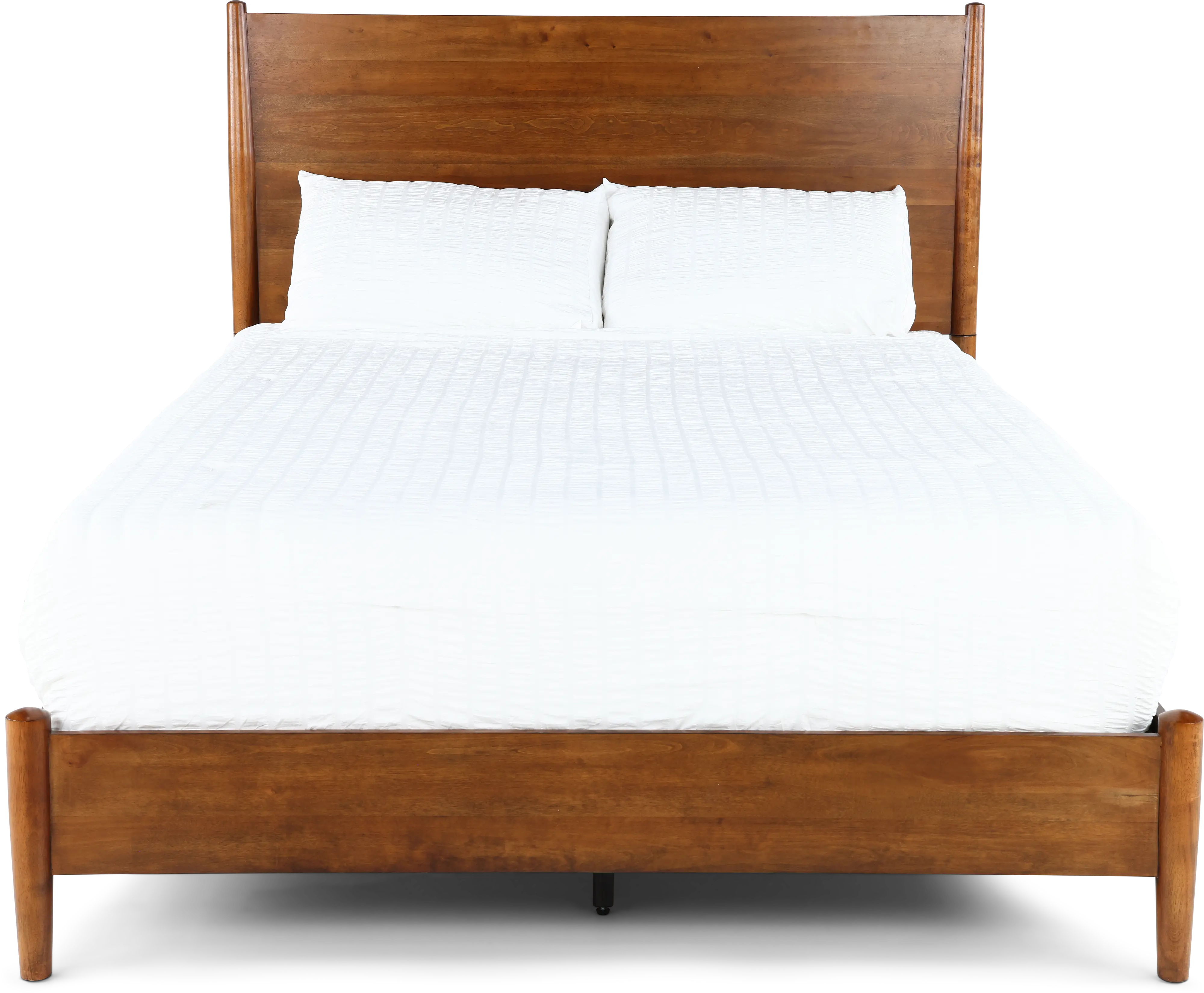 Robin Mid-Century Modern Brown Full Platform Bed-4