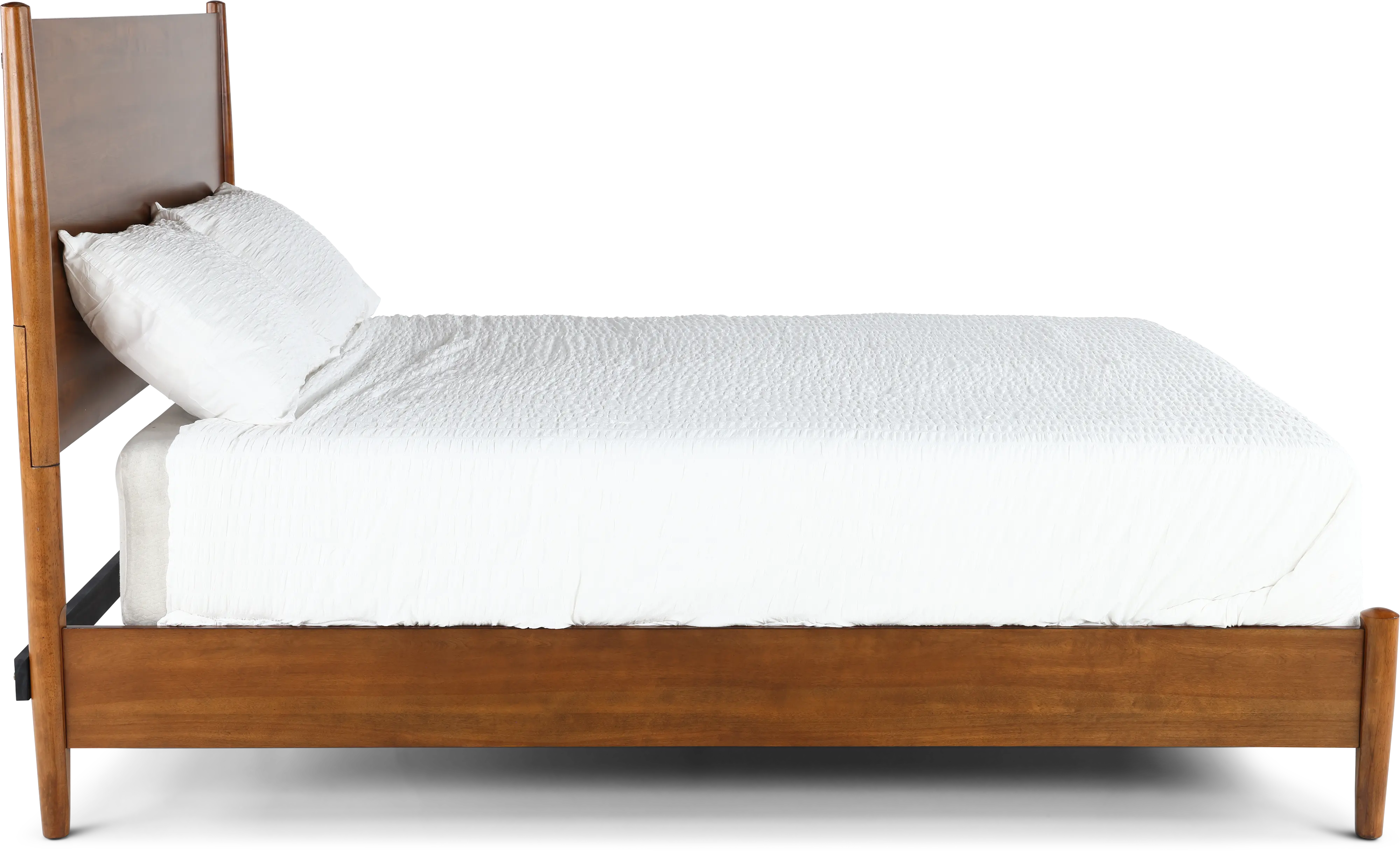 Robin Mid-Century Modern Brown Full Platform Bed-6