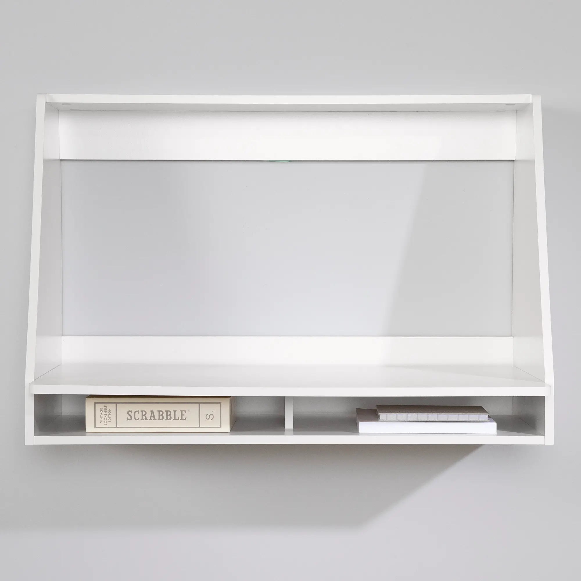 13978 Hourra White Floating Desk - South Shore-3
