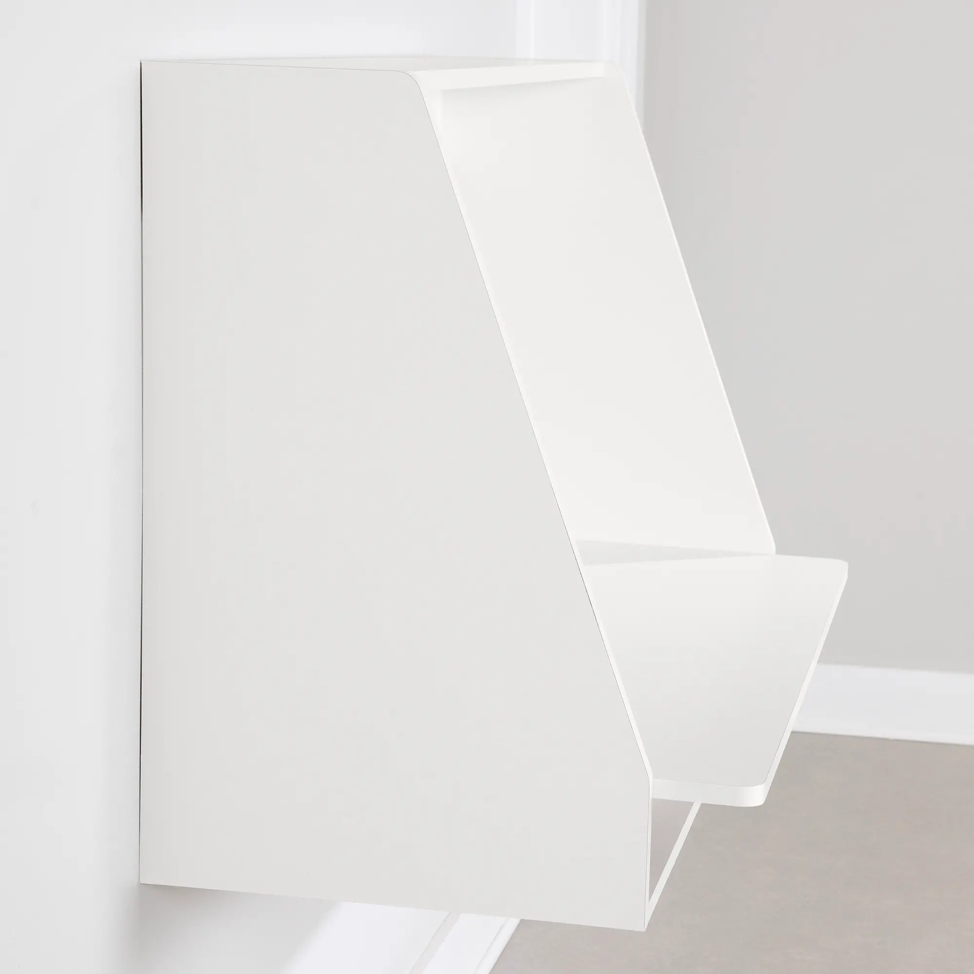 13978 Hourra White Floating Desk - South Shore-4