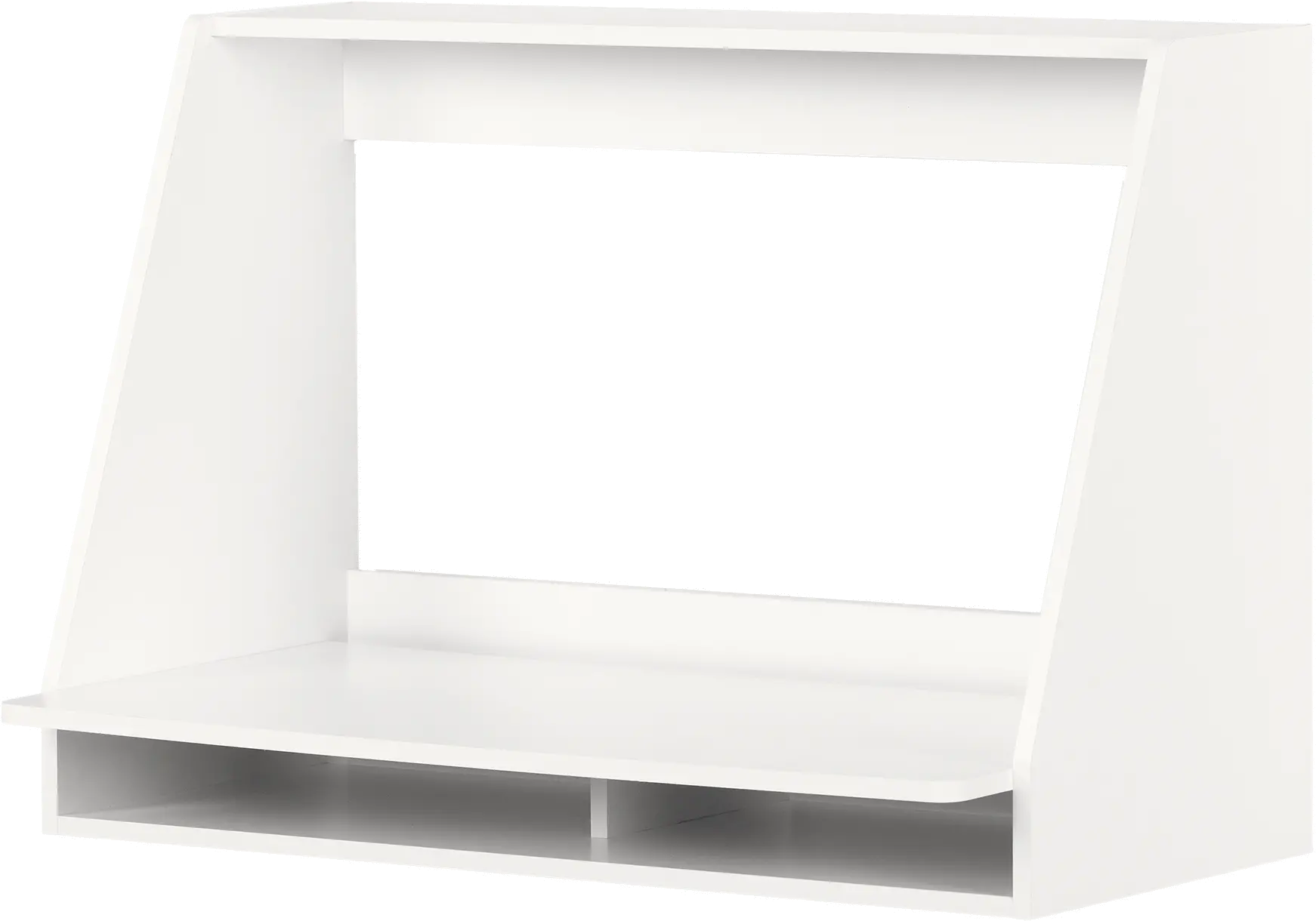 13978 Hourra White Floating Desk - South Shore-1