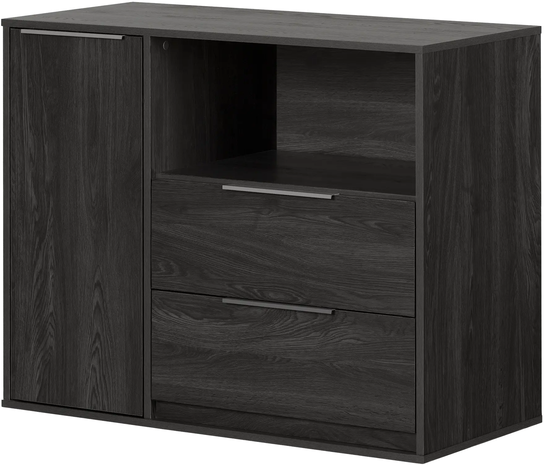 13988 Hourra Gray Oak 2-Drawer Dresser with Door - South Shore-1