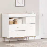 14202 Dylane White Changing Table with Storage - South Shore