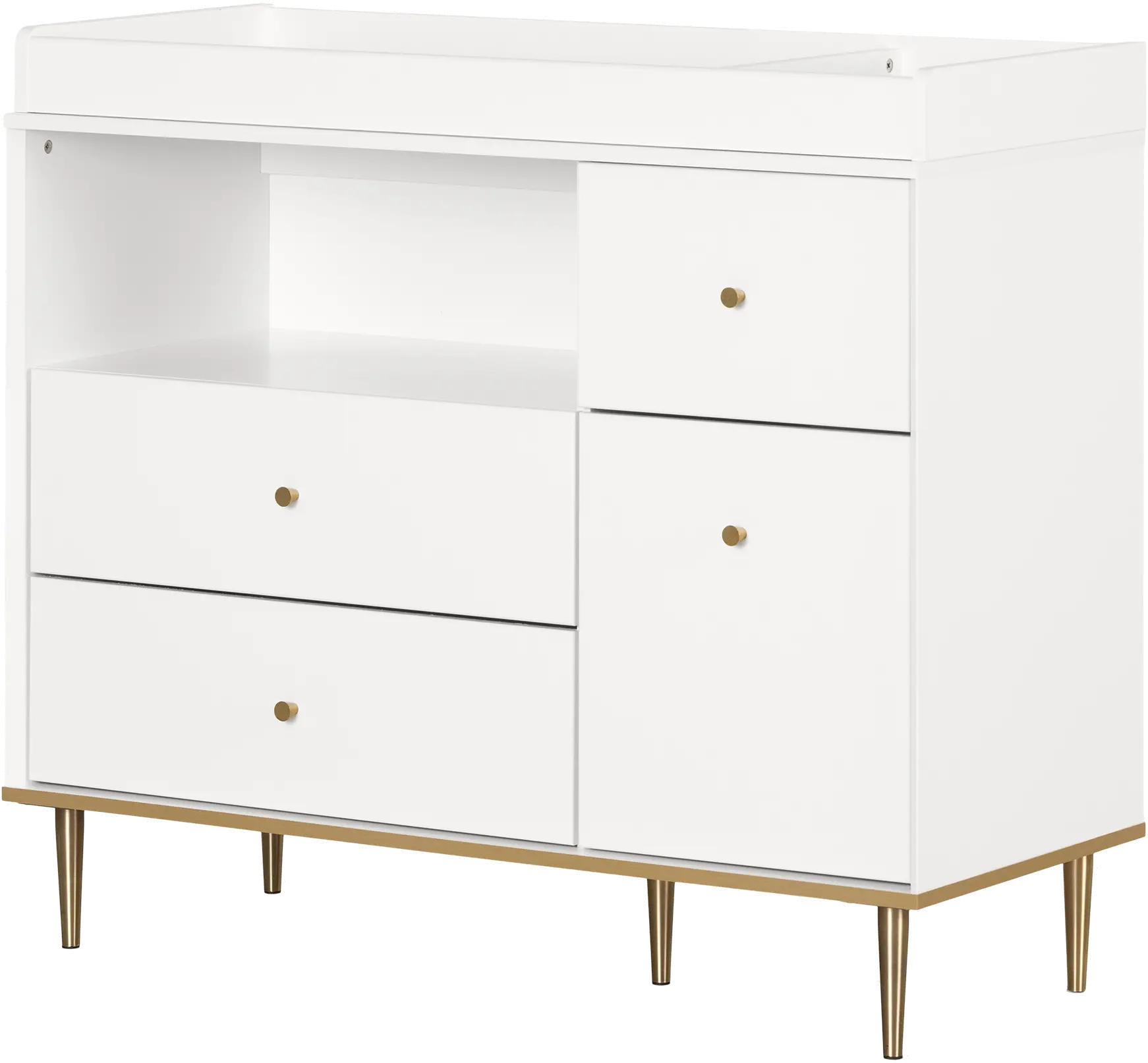 14202 Dylane White Changing Table with Storage - South Shore-1