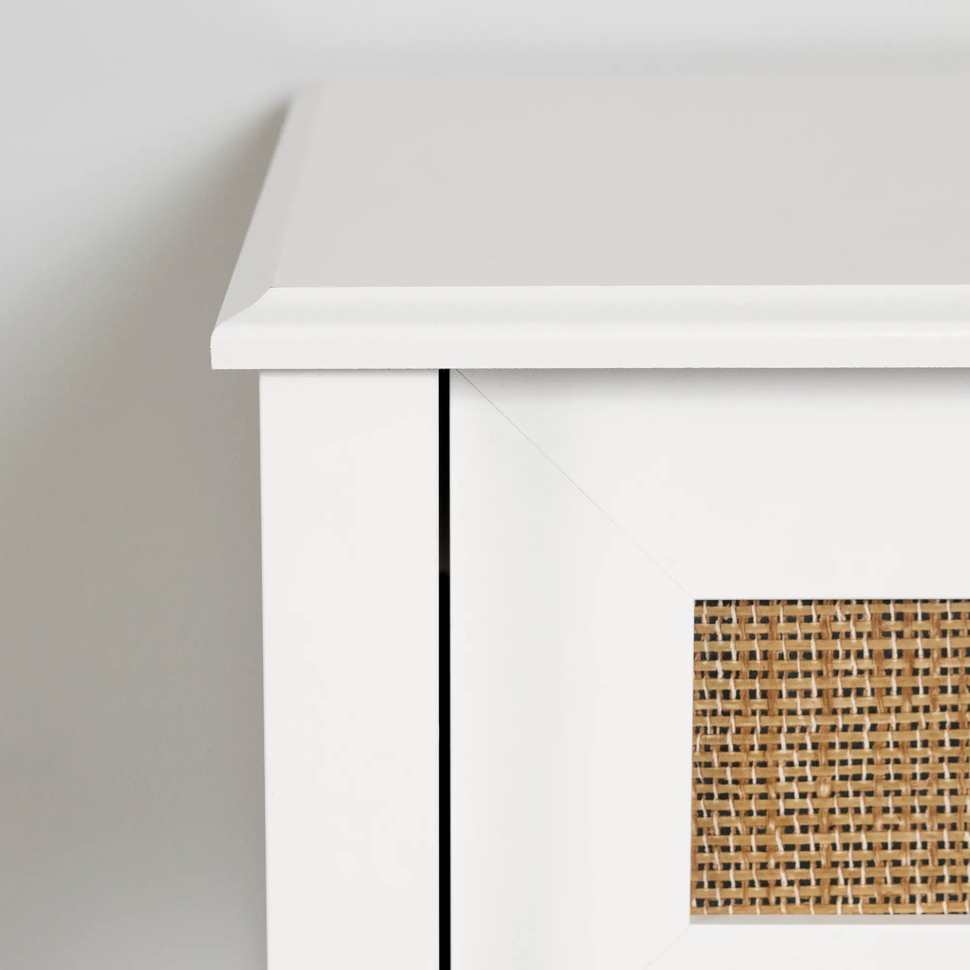 14377 Bloom White & Printed Rattan 1-Drawer Nightstand - South Shore-1