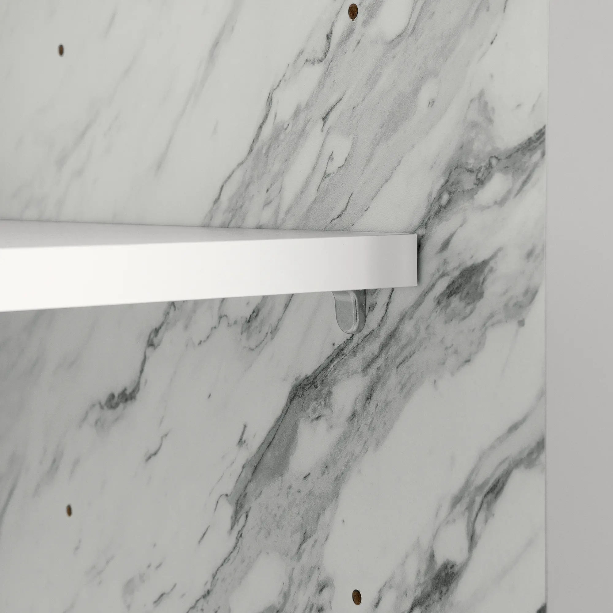 14596 Myro Faux White Marble and White Kitchen Island - South Shore-7