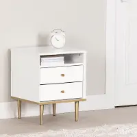 14762 Dylane White 2-Drawer Nightstand - South Shore