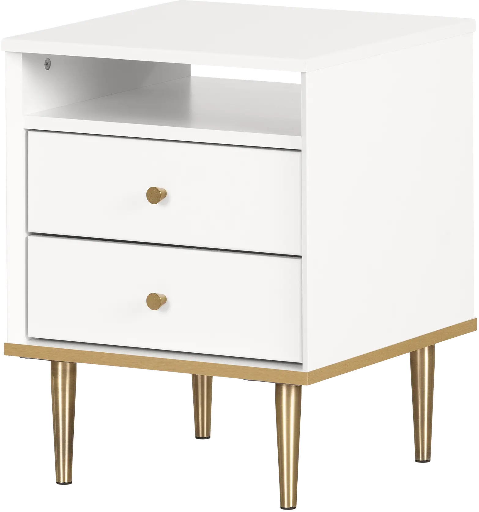 14762 Dylane White 2-Drawer Nightstand - South Shore-1