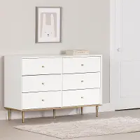 14763 Dylane White 6-Drawer Dresser - South Shore