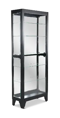 Onyx Black Glass Display Cabinet