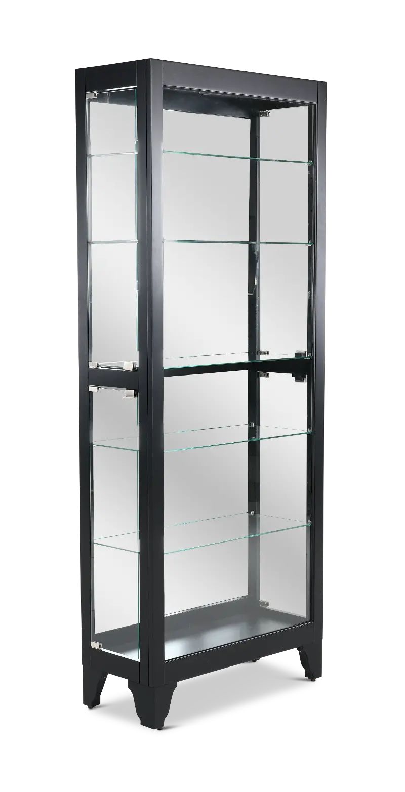 Onyx Black Glass Display Cabinet