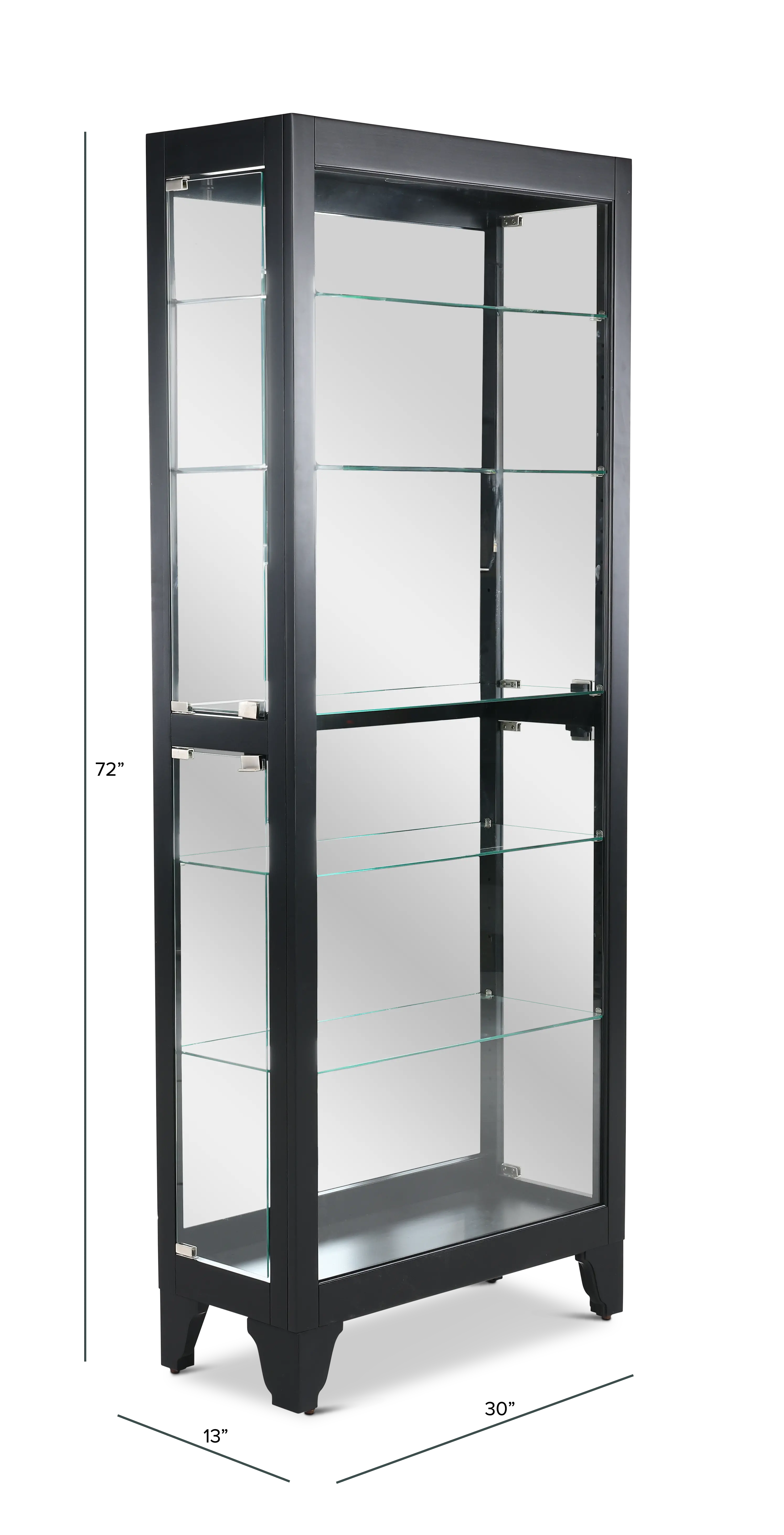Onyx Black Glass Display Cabinet-3