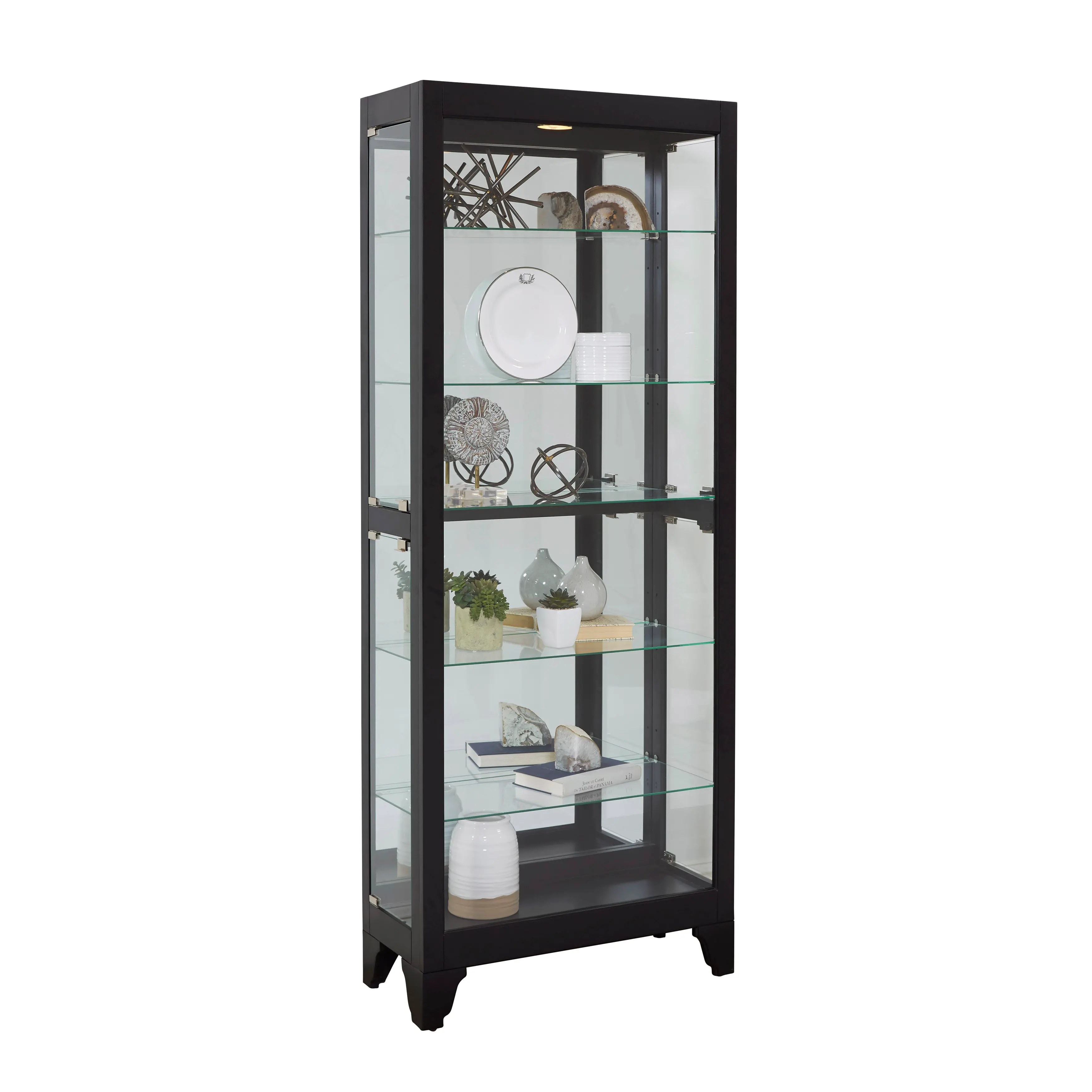 Onyx Black Glass Display Cabinet-4