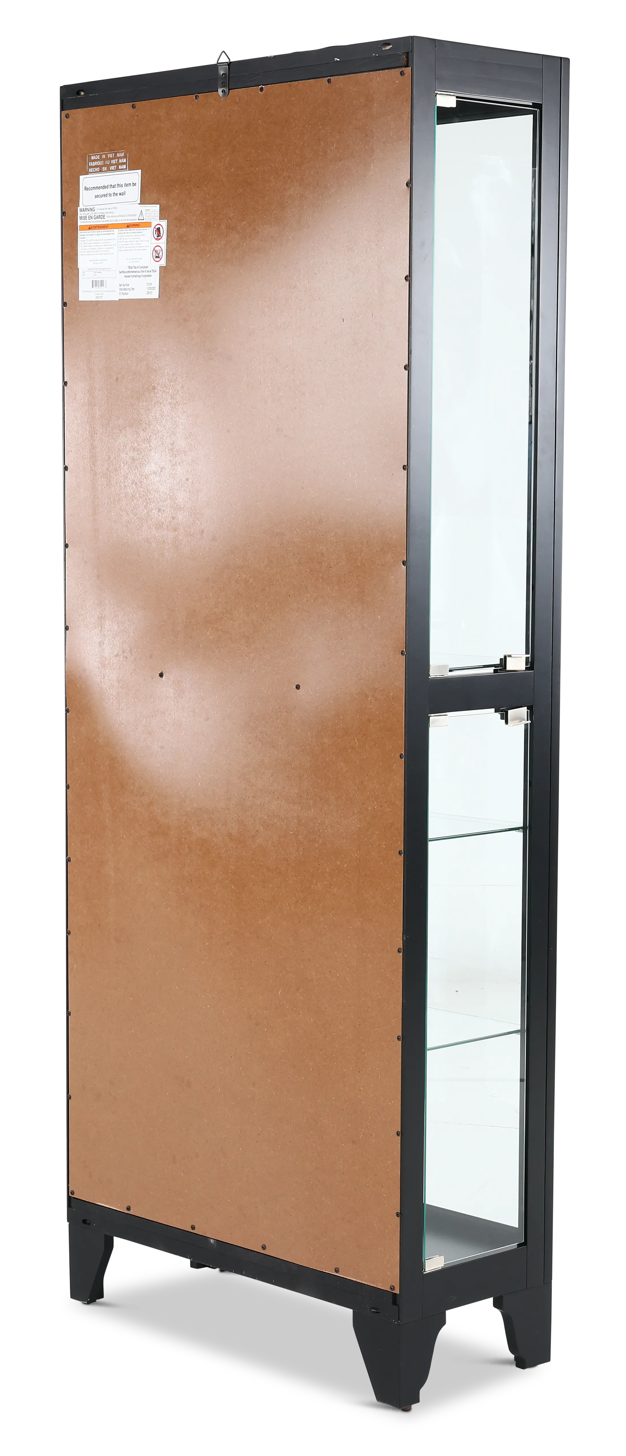 Onyx Black Glass Display Cabinet-6