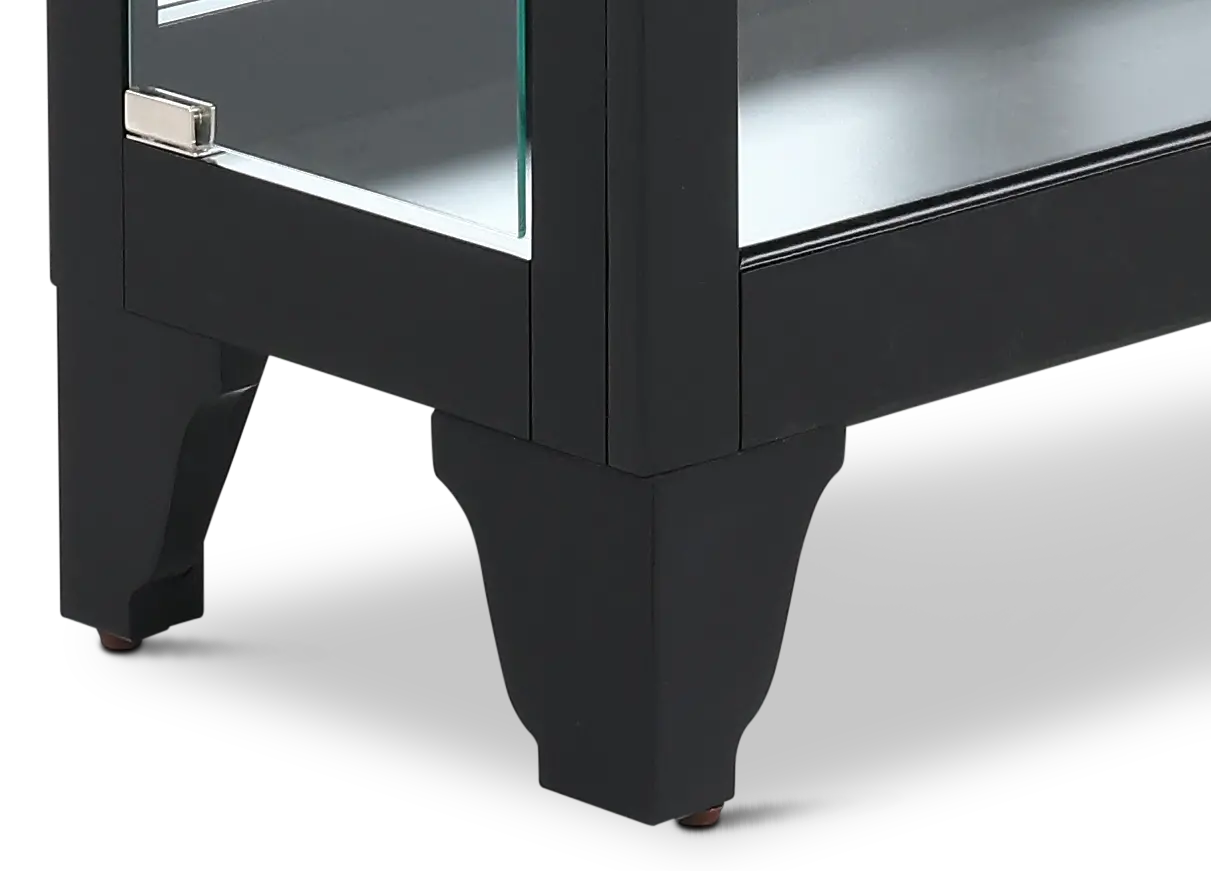 Onyx Black Glass Display Cabinet-8