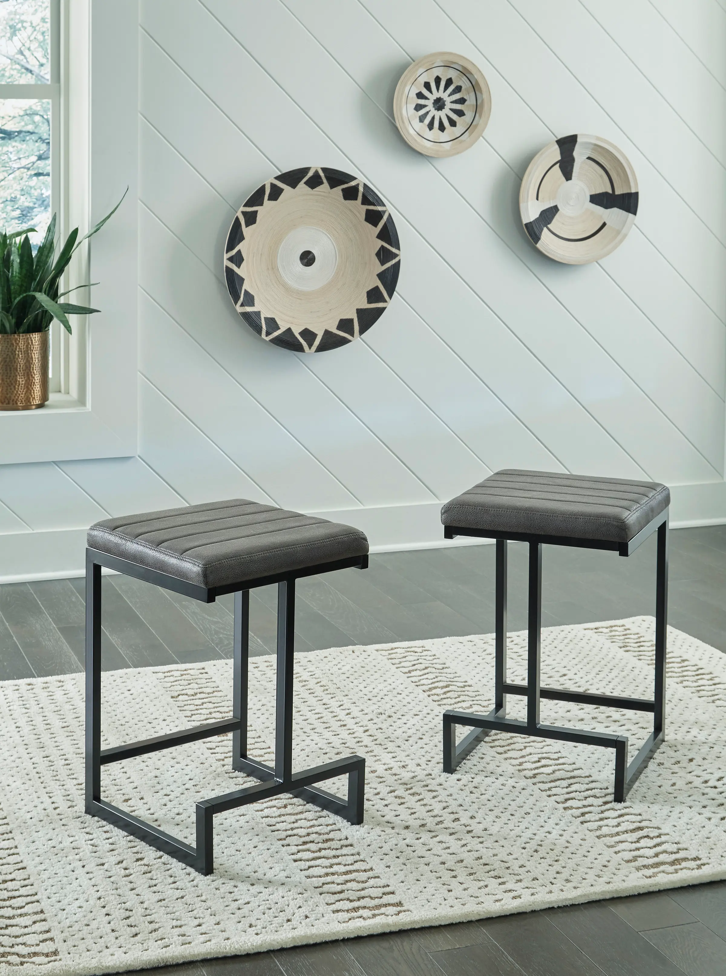 Strumley Gray Counter Height Stool-2