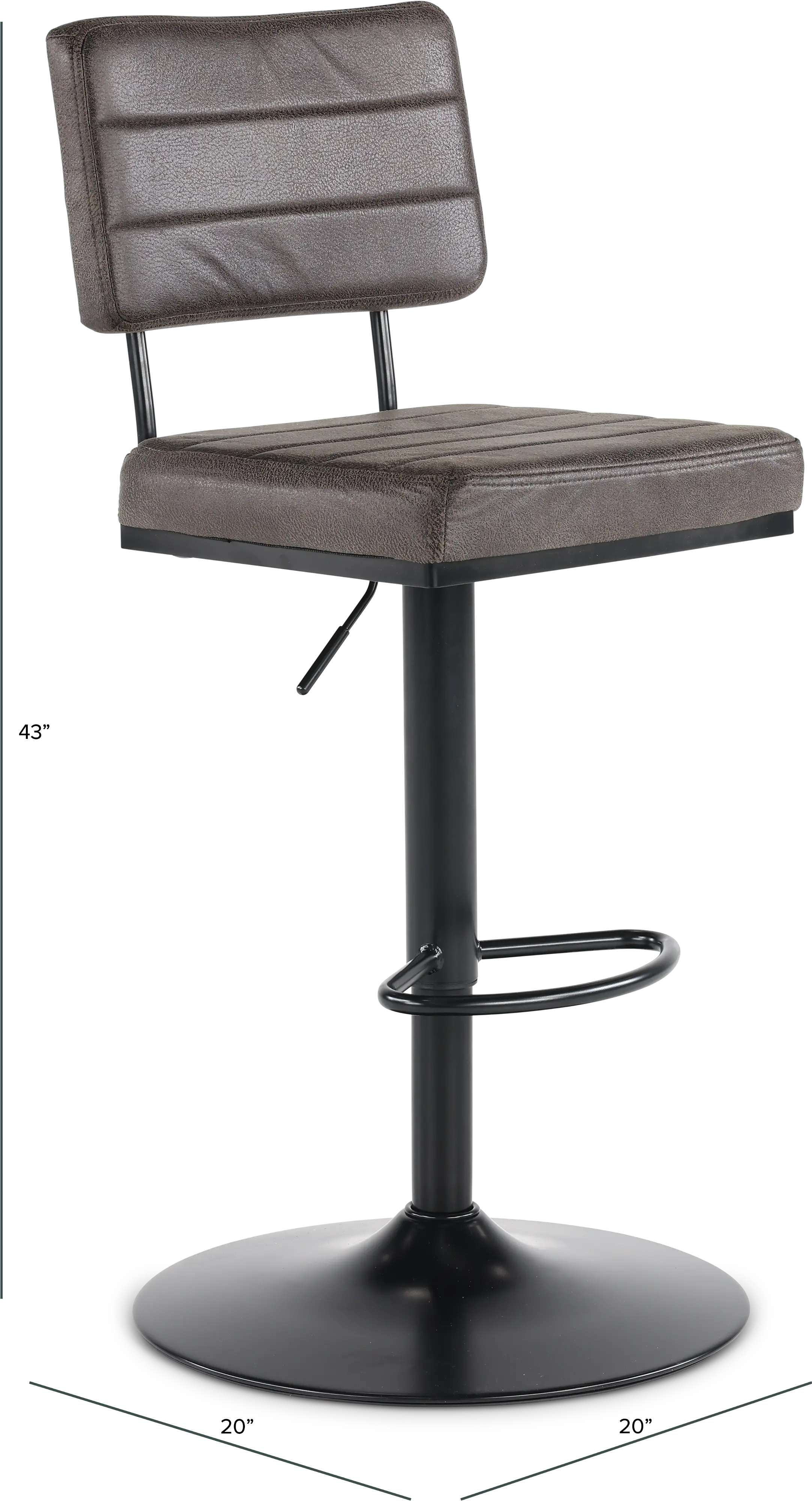 Strumley Gray Adjustable Height Stool-2