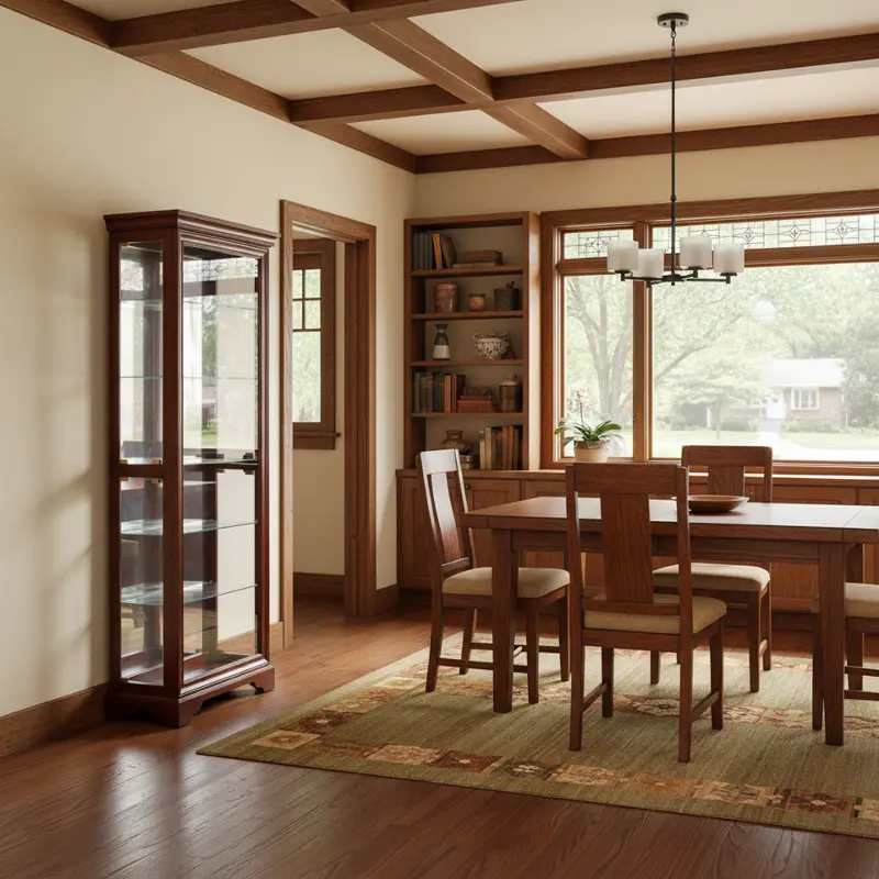 Pulaski Cherry Brown Curio Cabinet | RC Willey