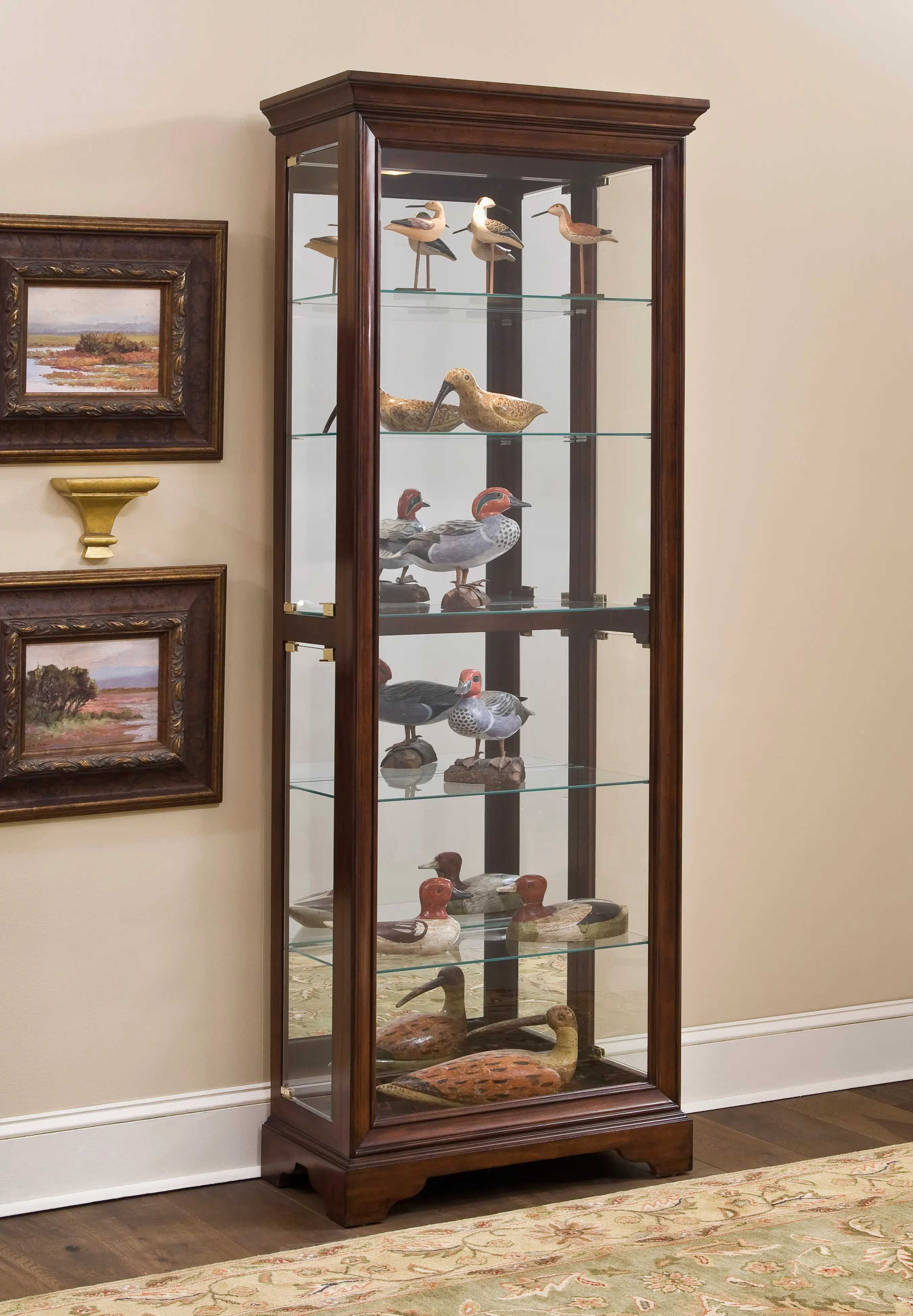 Pulaski Cherry Curio Cabinet-2