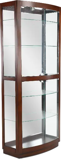 Curved Dark Brown Curio