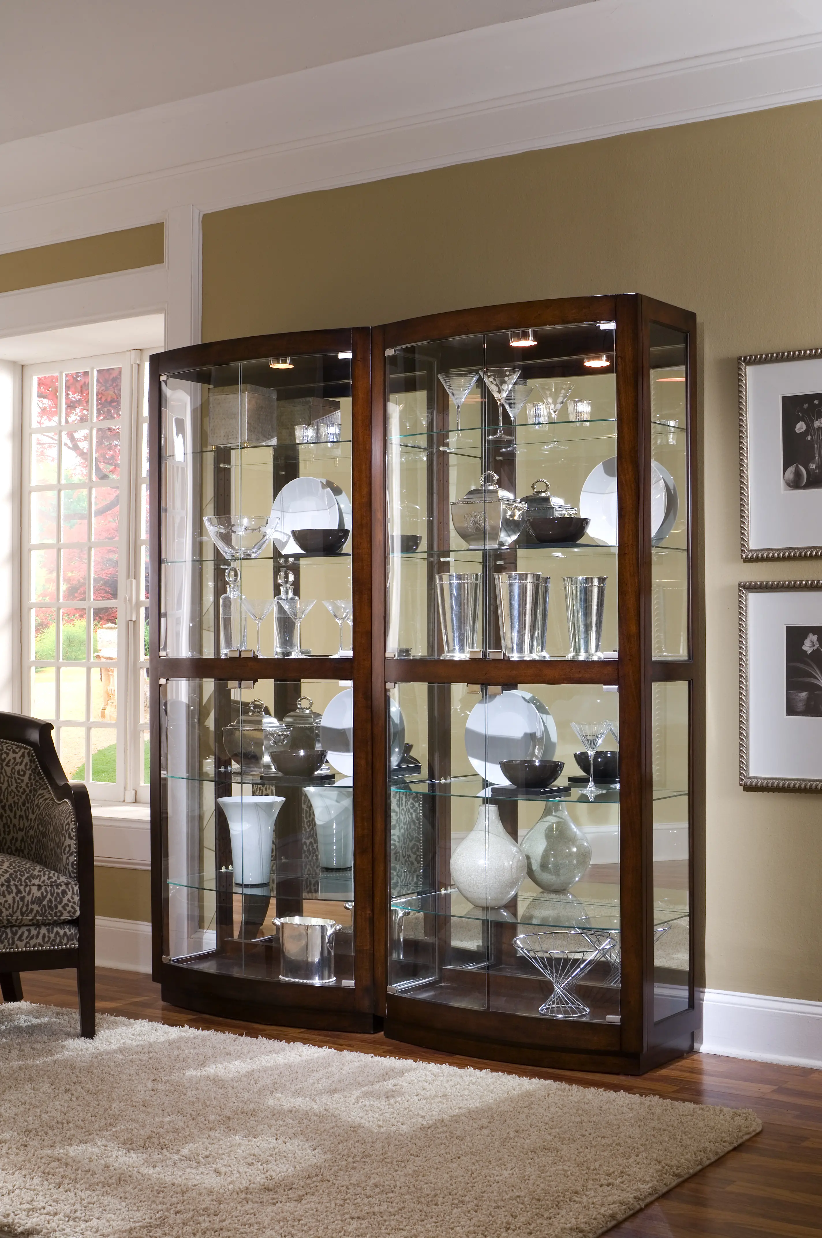 Curved Dark Brown Curio-2