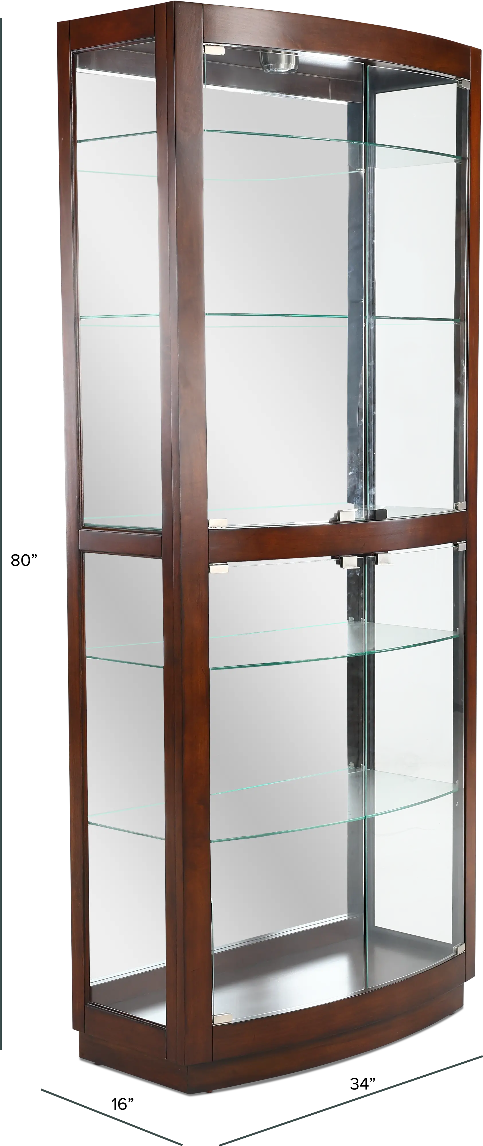Curved Dark Brown Curio-3