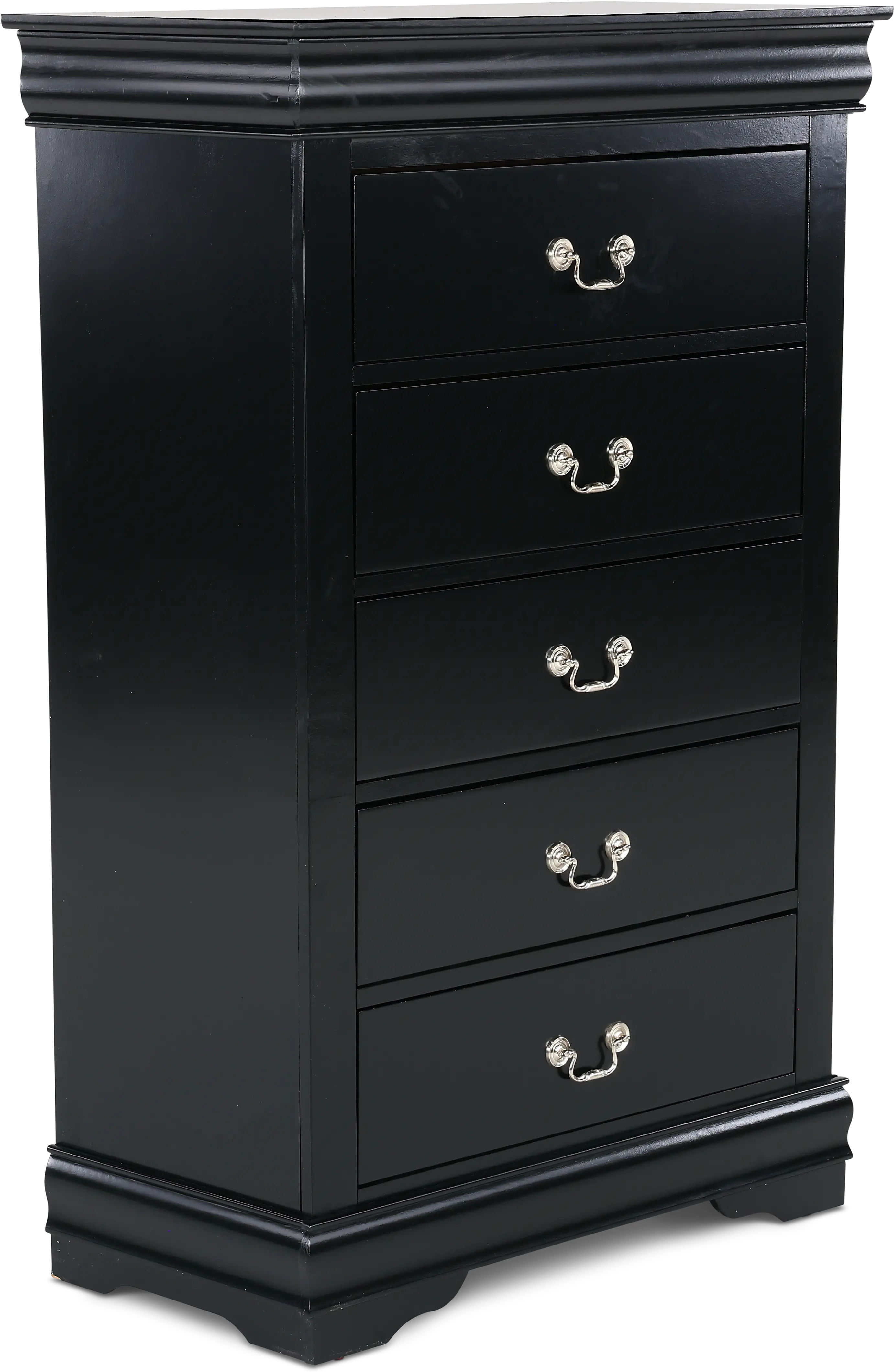 Louis Black Chest of Drawers-4